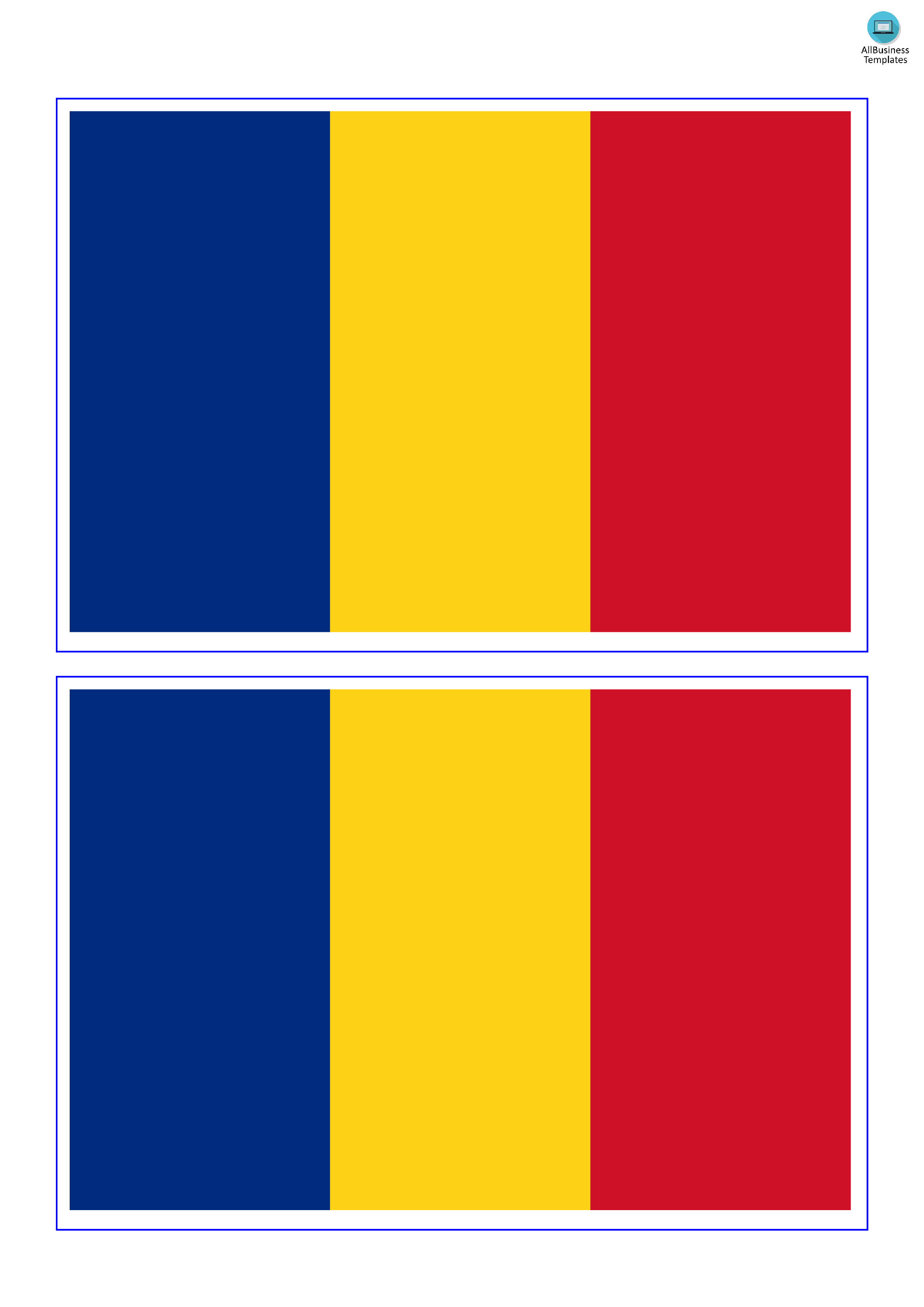 romania flag template