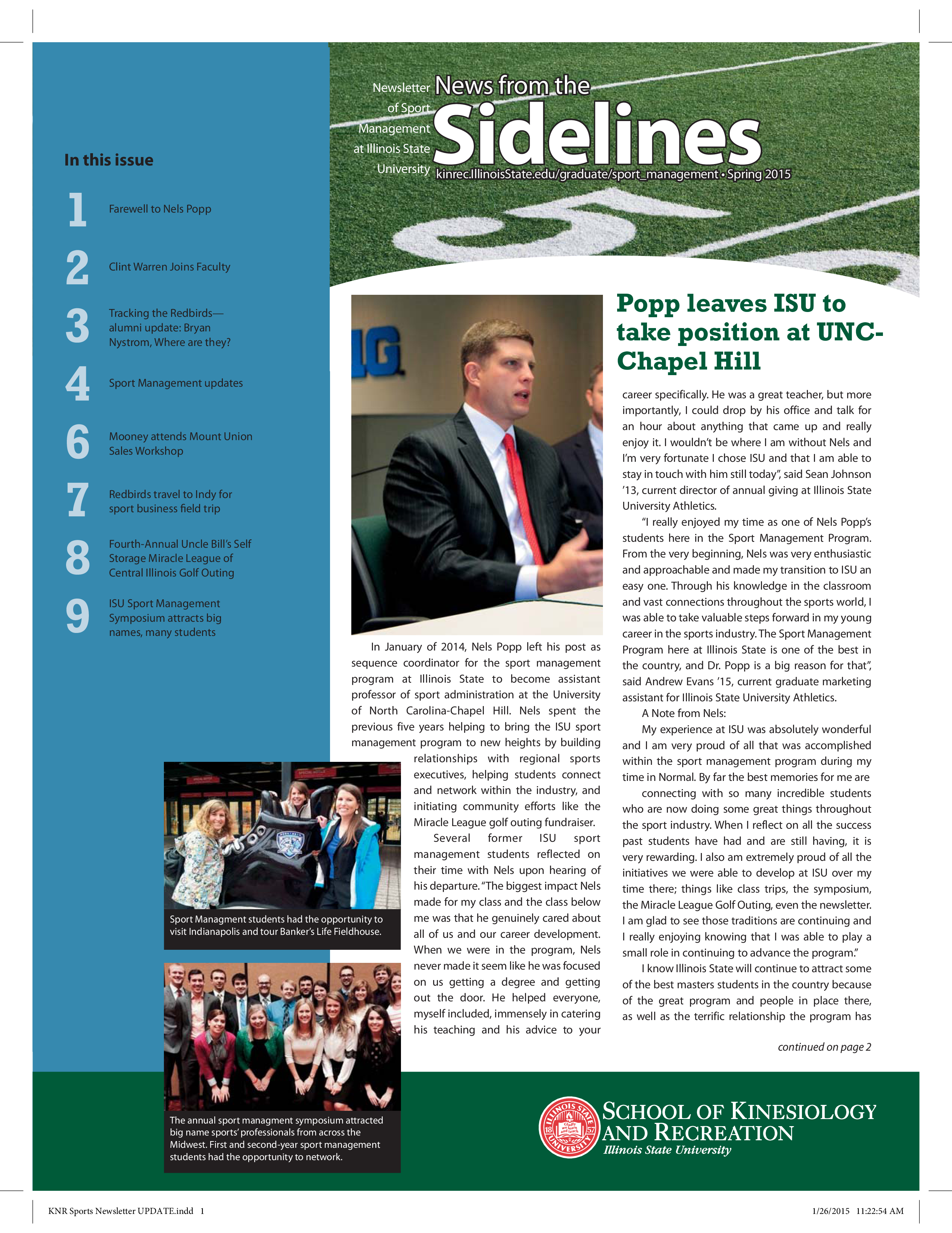 Sport Management Newsletter main image