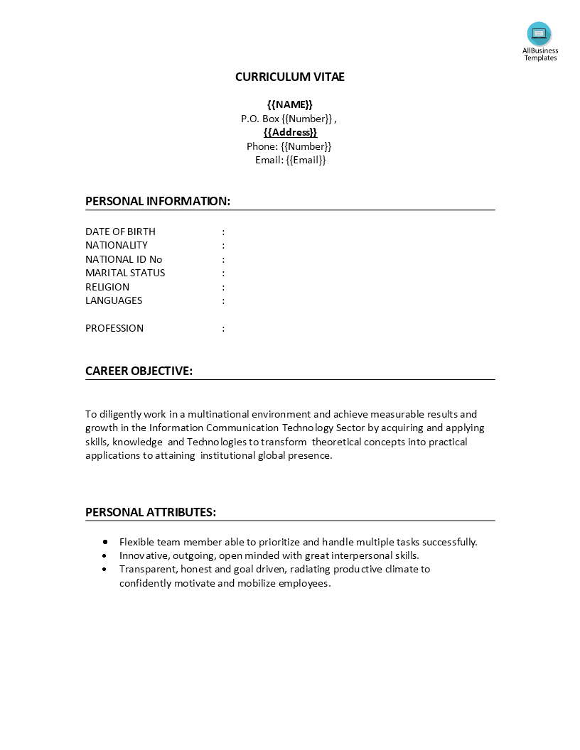 electrician resume template