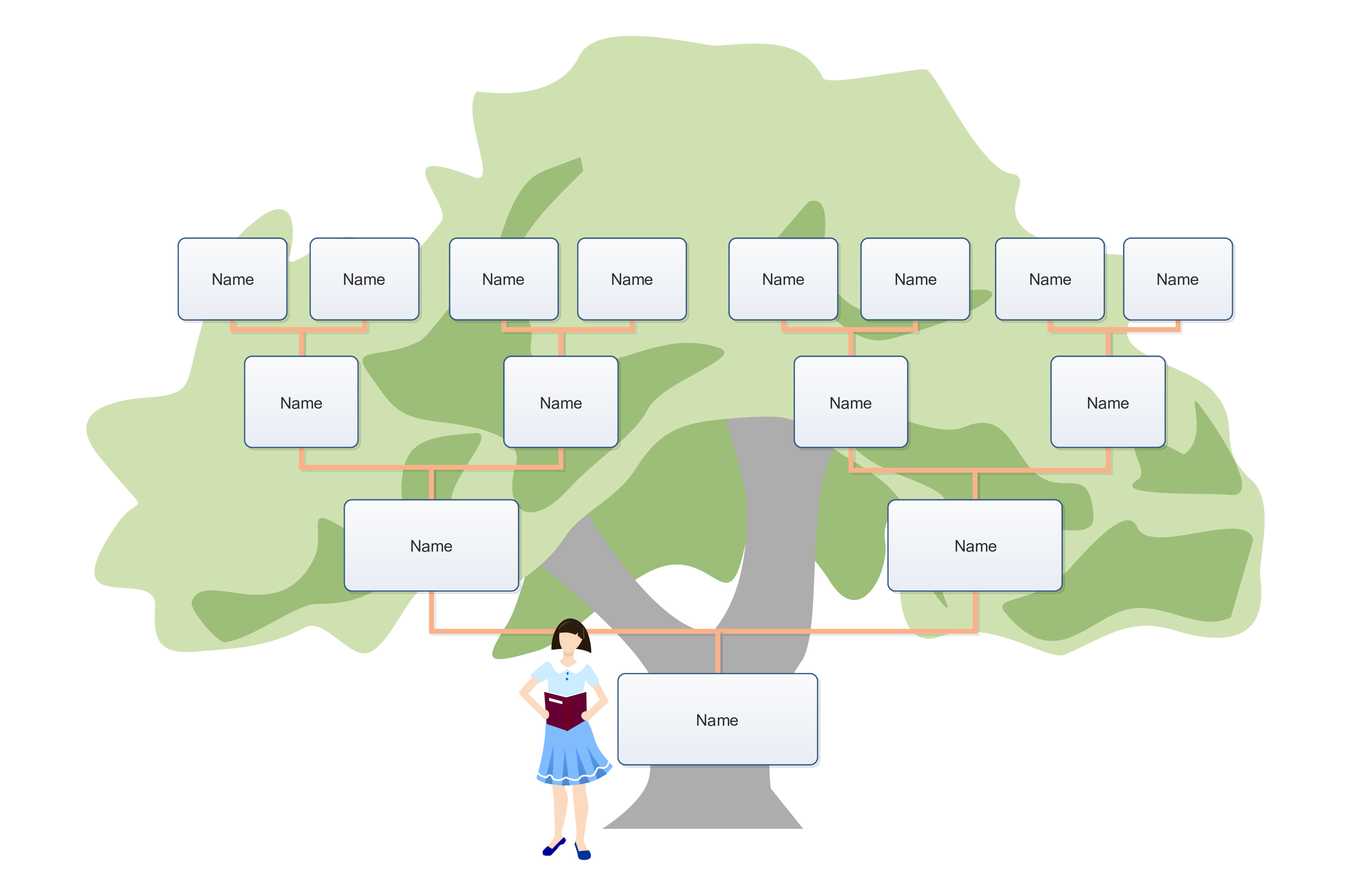 blank family tree for kids plantilla imagen principal