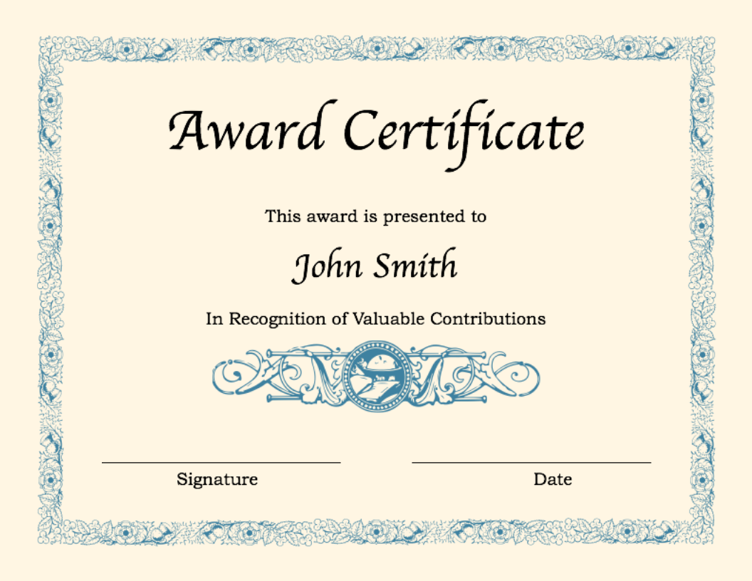 Blank Certificate For Word  Templates at allbusinesstemplates.com Intended For Downloadable Certificate Templates For Microsoft Word