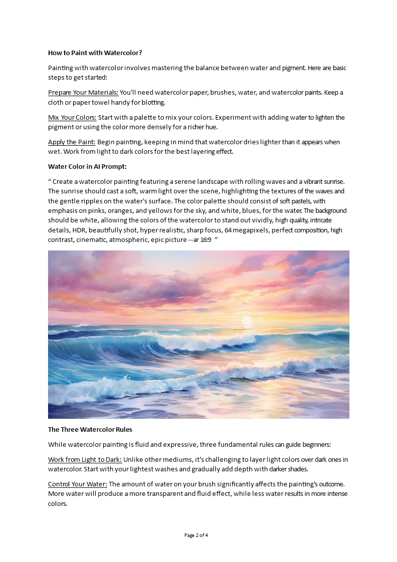 Water Color Templates at allbusinesstemplates com Water Color Templates at allbusinesstemplates com