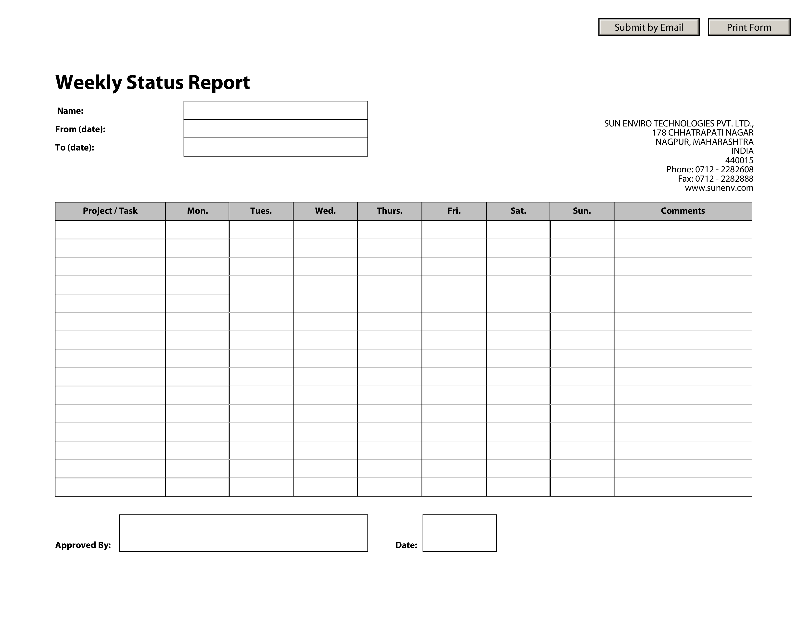 hr weekly status report plantilla imagen principal