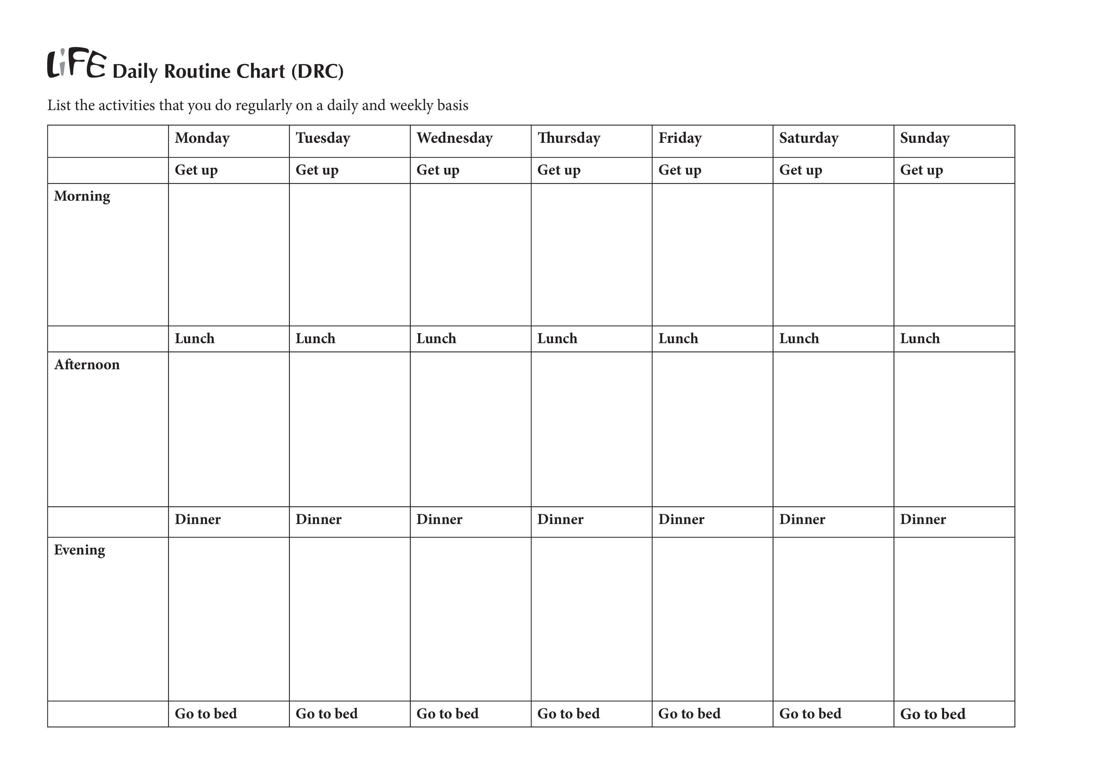 How To Make Routine Chart