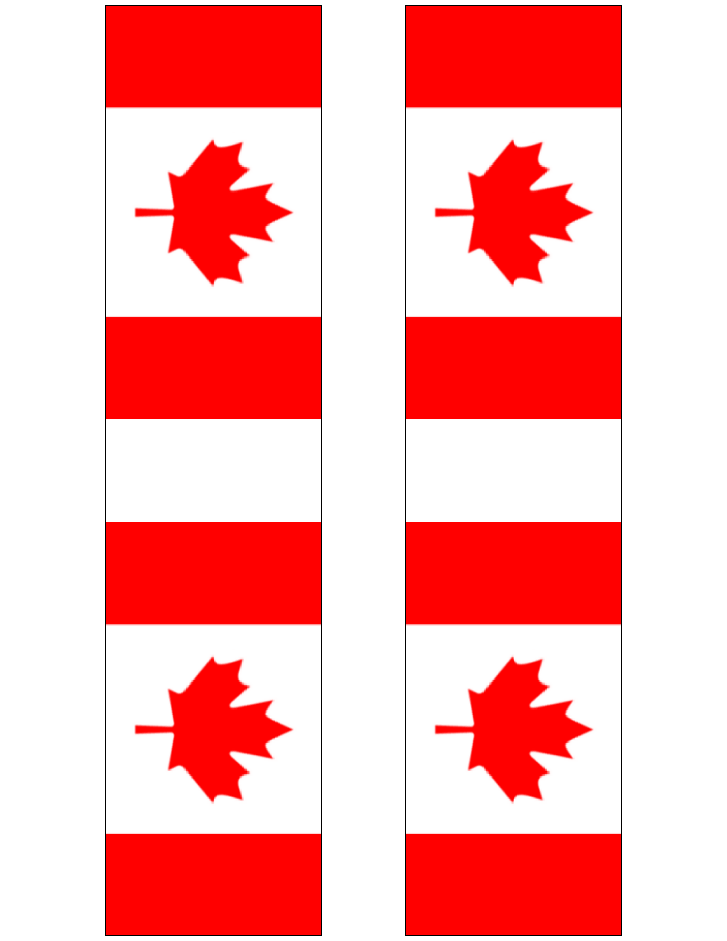 Kostenloses Printable Canada flag