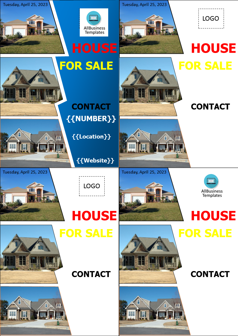 free house for sale template Hauptschablonenbild