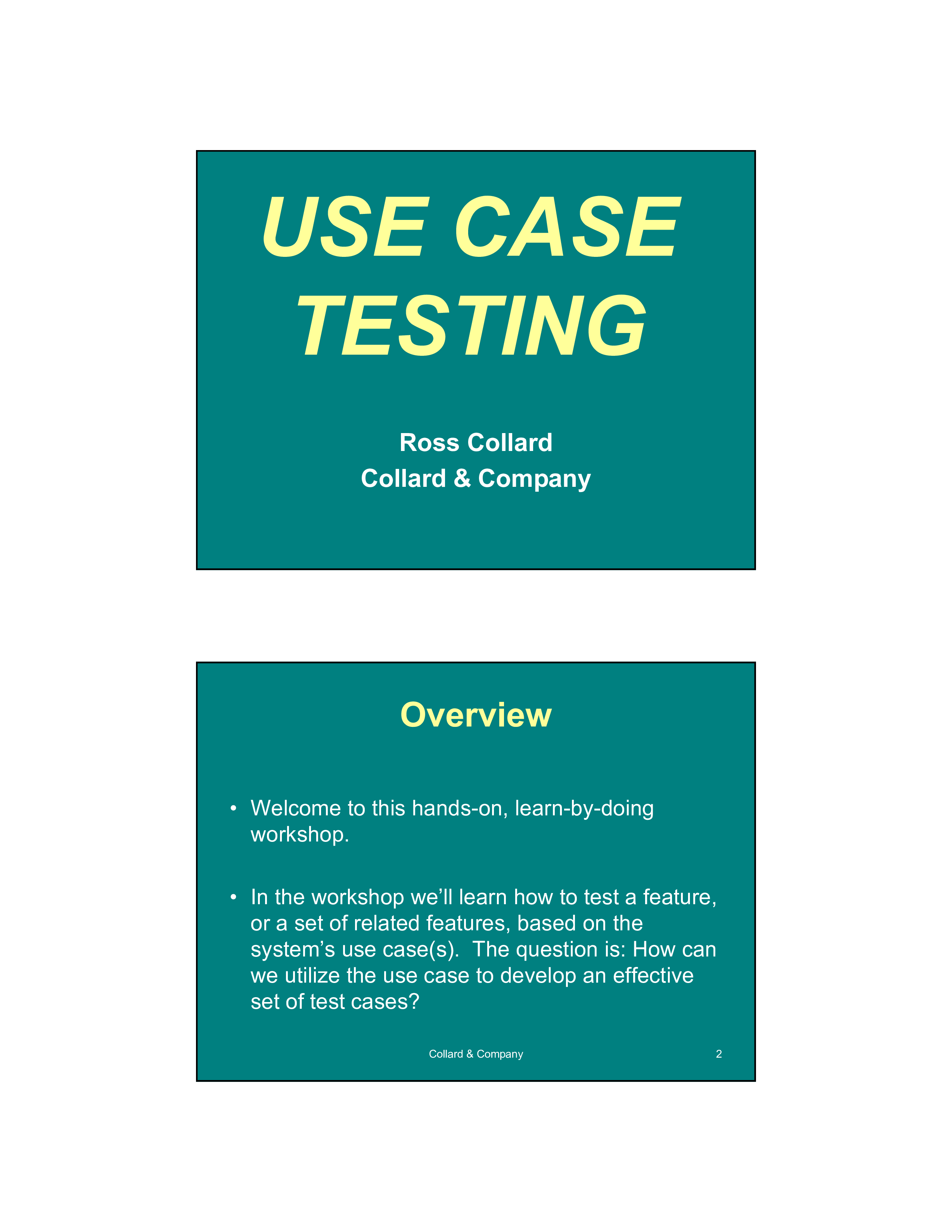 use case testing template