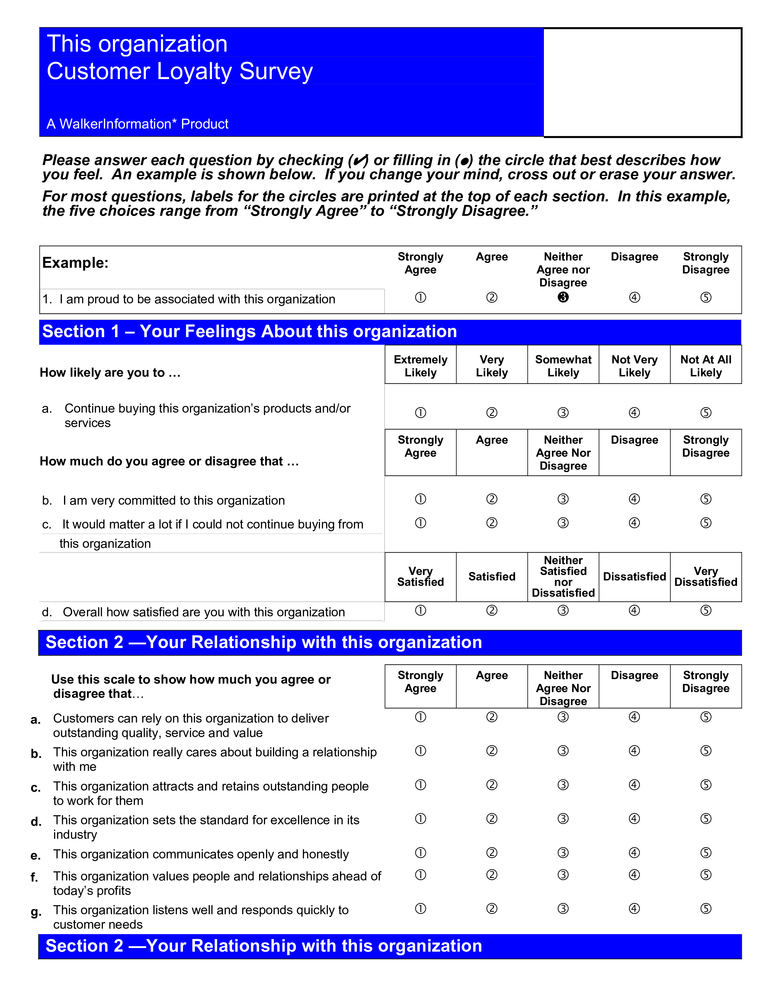 customer loyalty survey Hauptschablonenbild