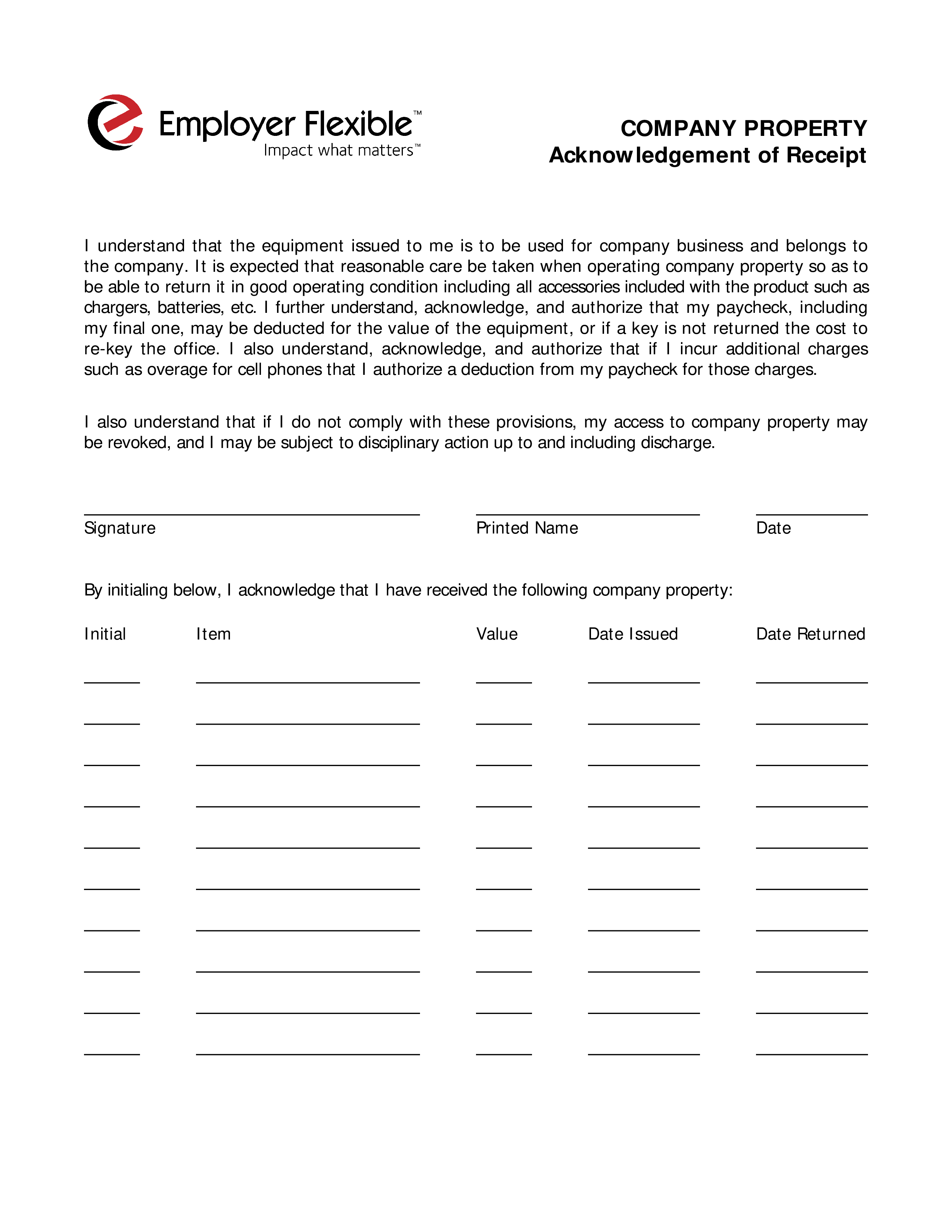 Company Acknowledgement Templates At Allbusinesstemplates