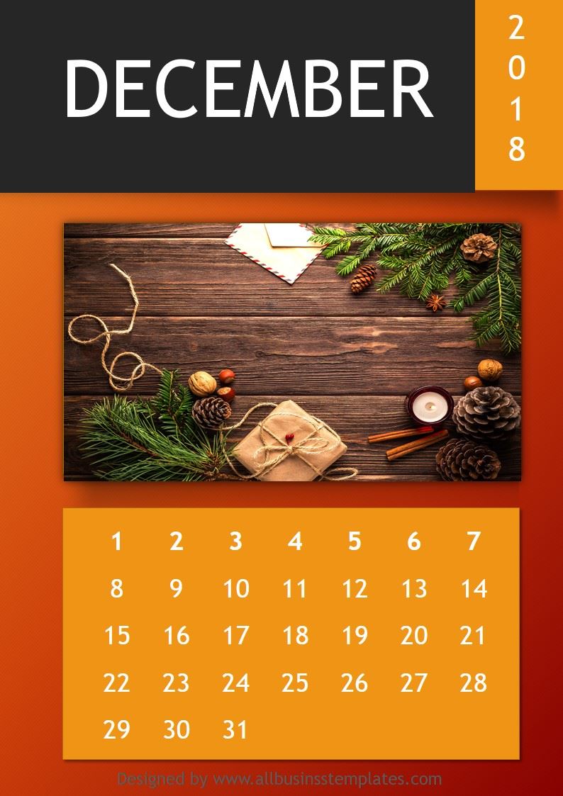 DIY Calendar 2018 Template main image