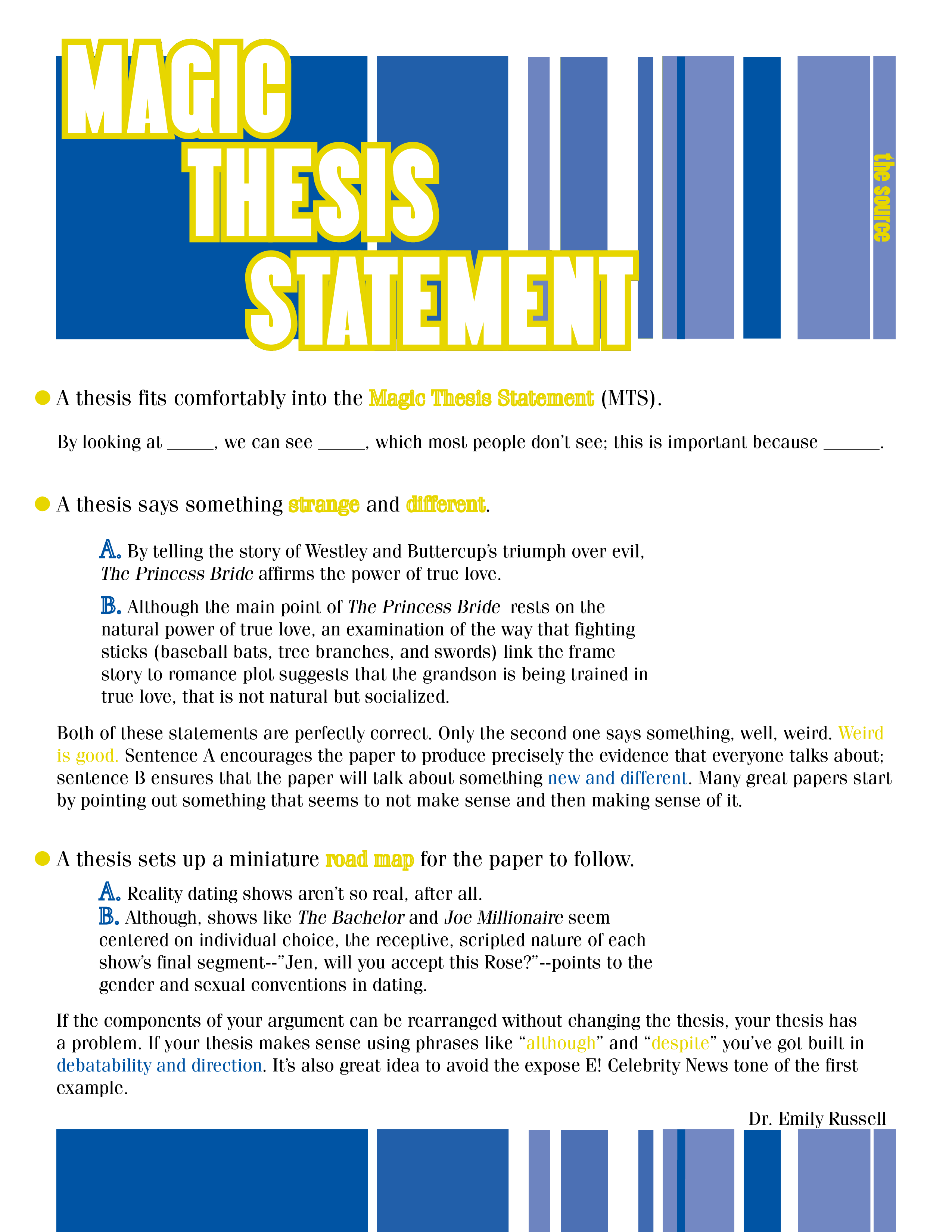 Kostenloses Magic Thesis Statement