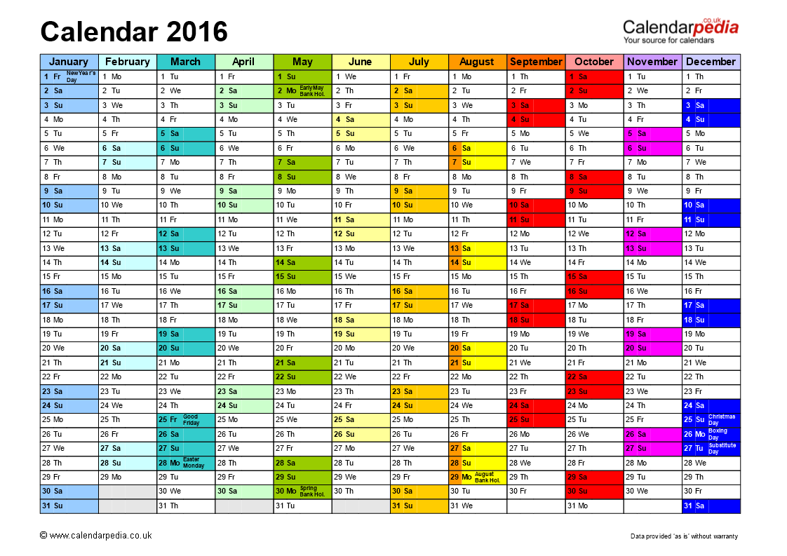 Calendar Timetable Template main image
