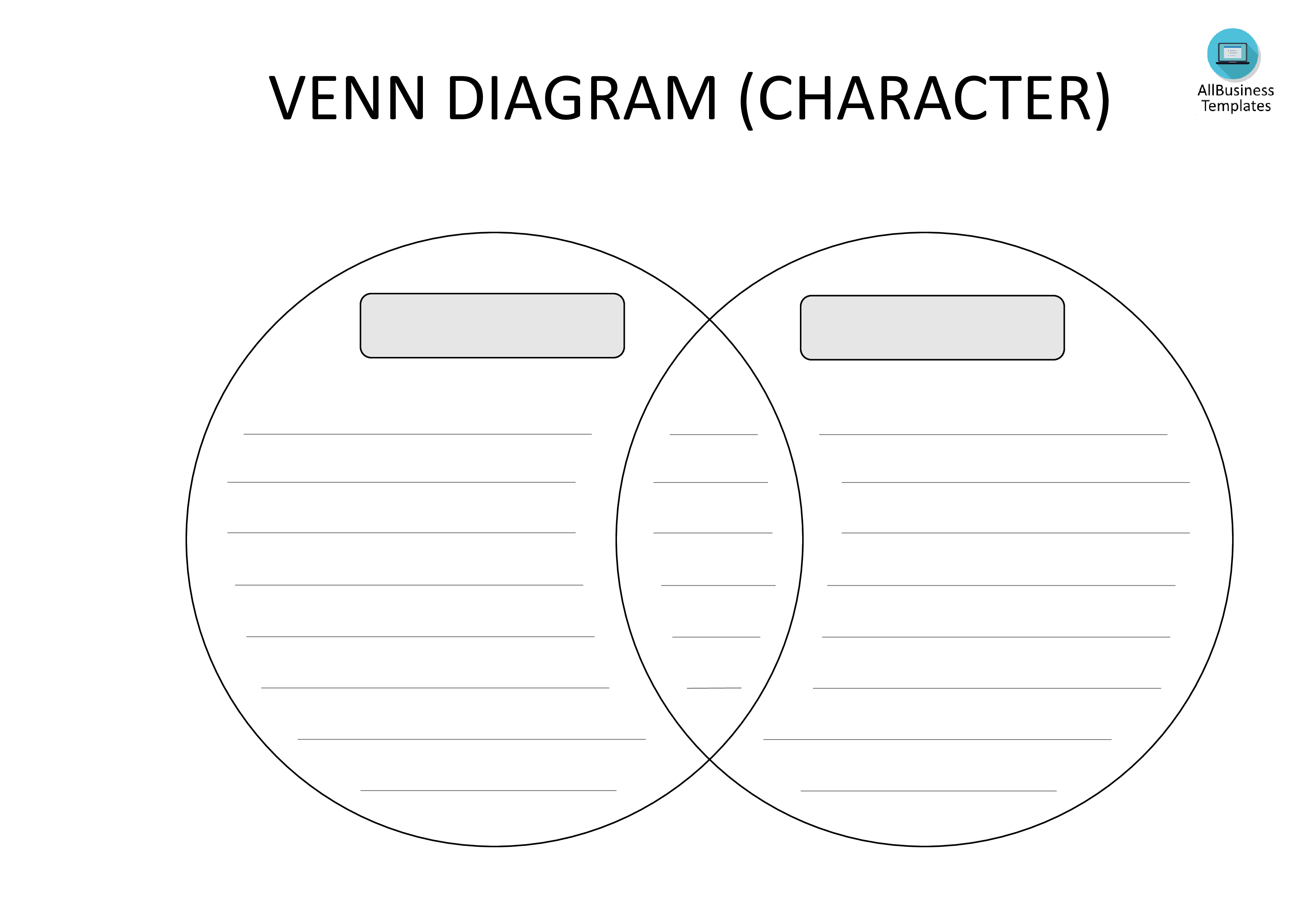 Kostenloses Blank Venn Diagram template