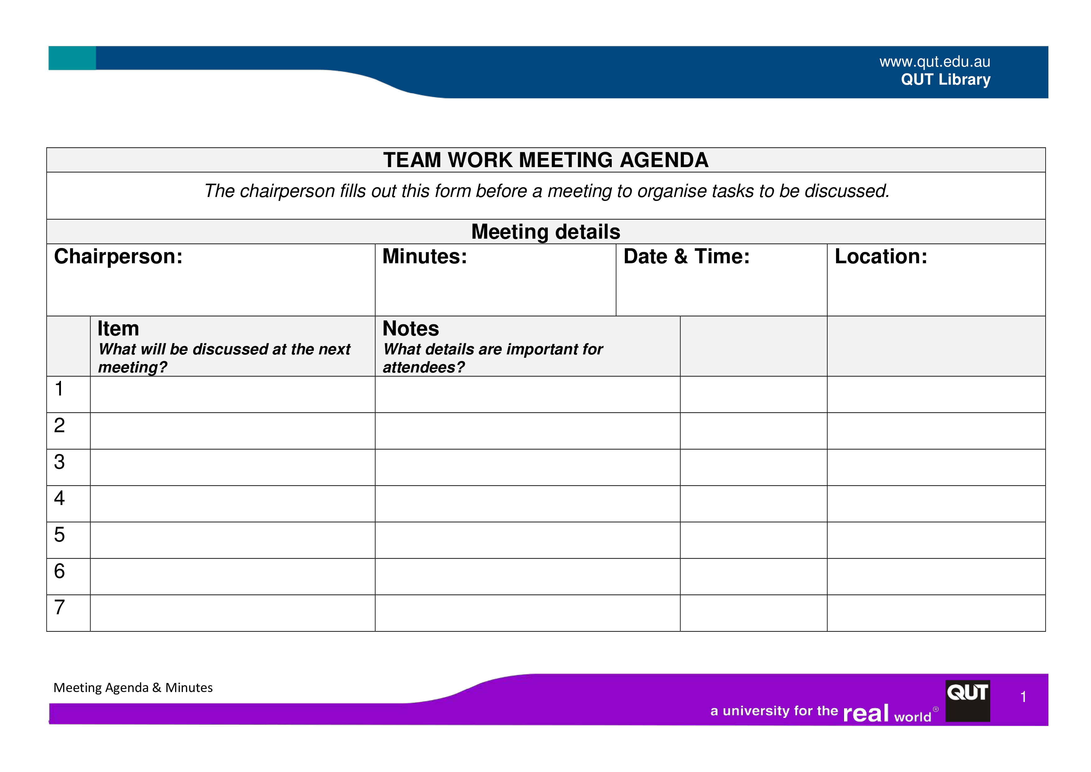 Kostenloses Team Meeting Agenda Formal With Regard To Meeting Agenda Notes Template