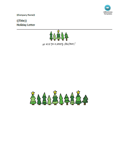 christmas tree letter template