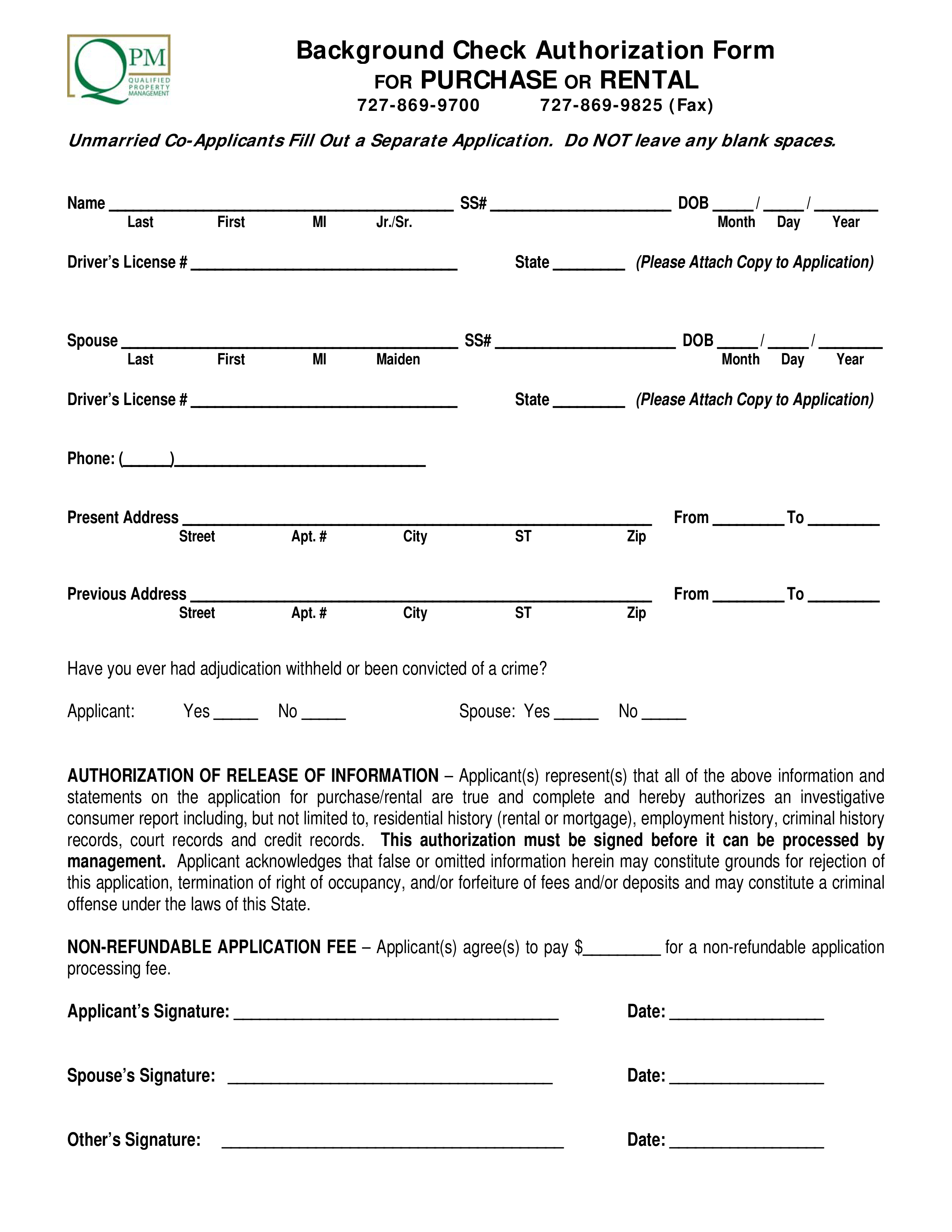 rental background check authorization form Hauptschablonenbild