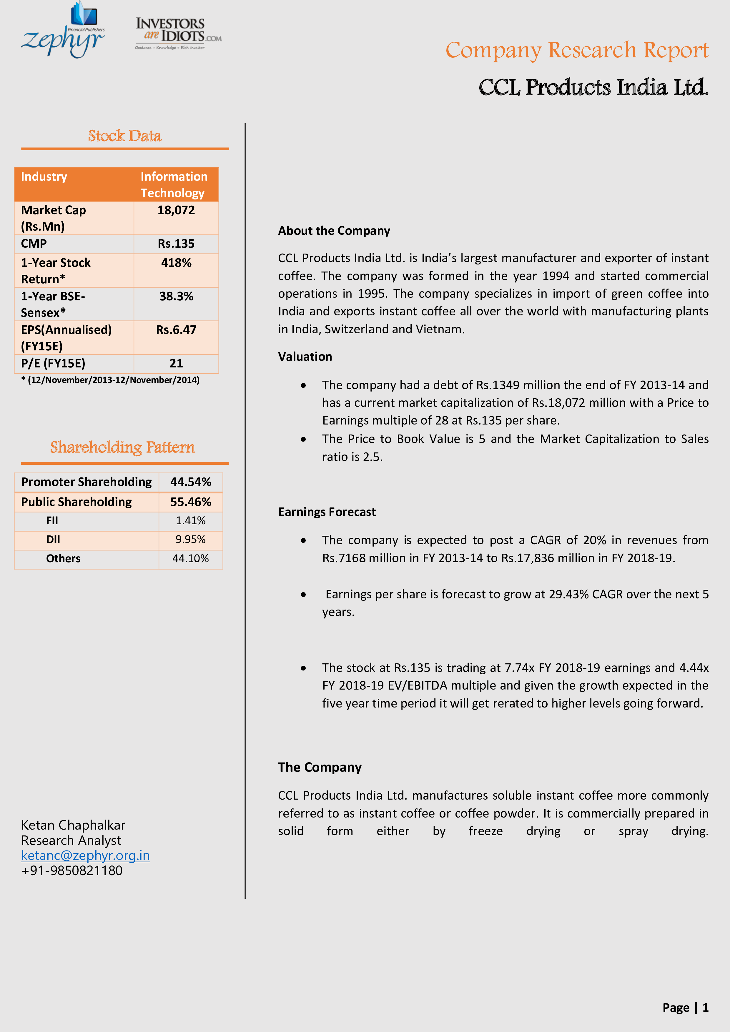 company research template