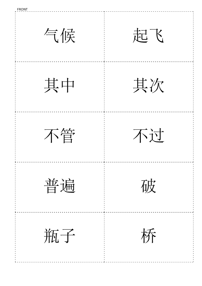 HSK4 Flashcards HSK level 4 part 2 Chinese 模板