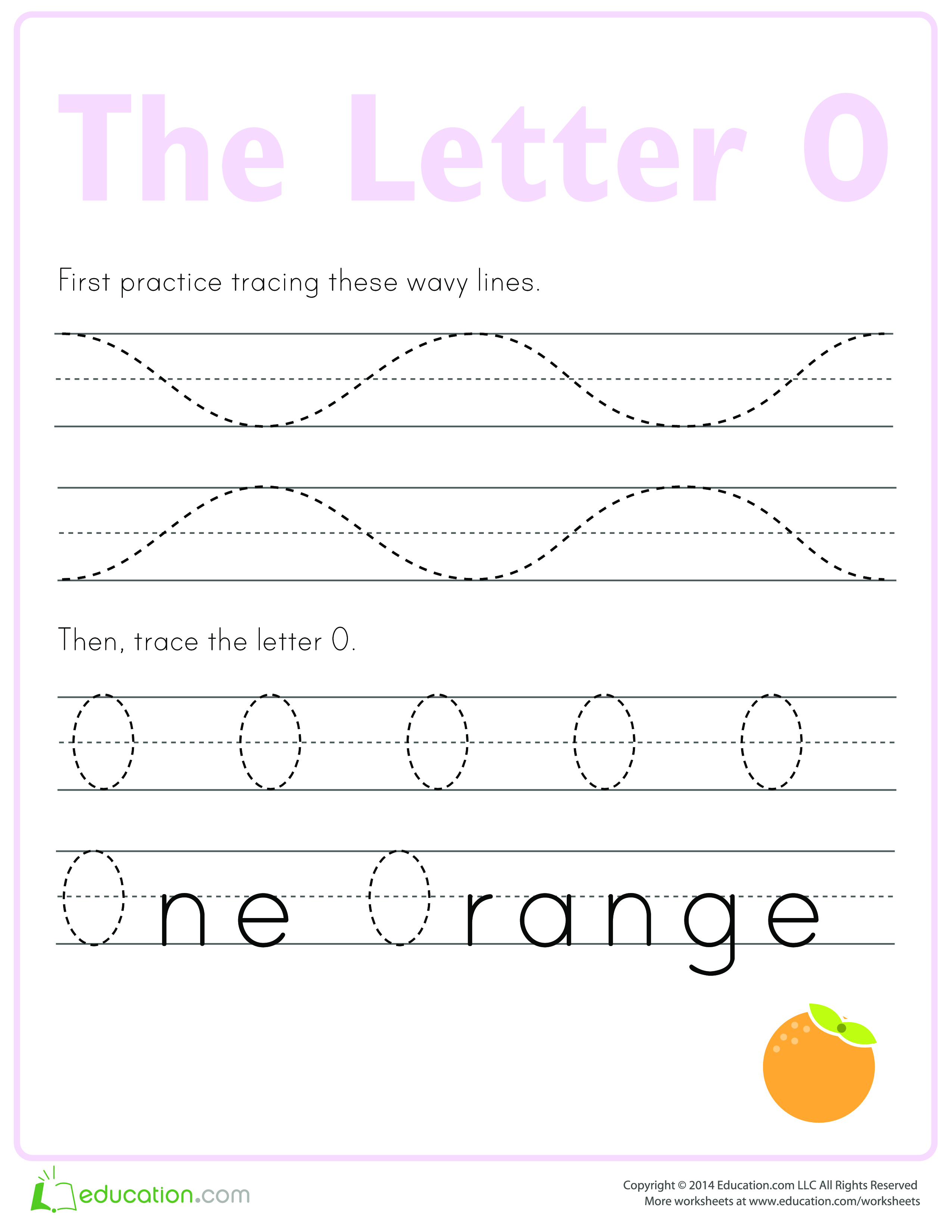 learn to write letter o template