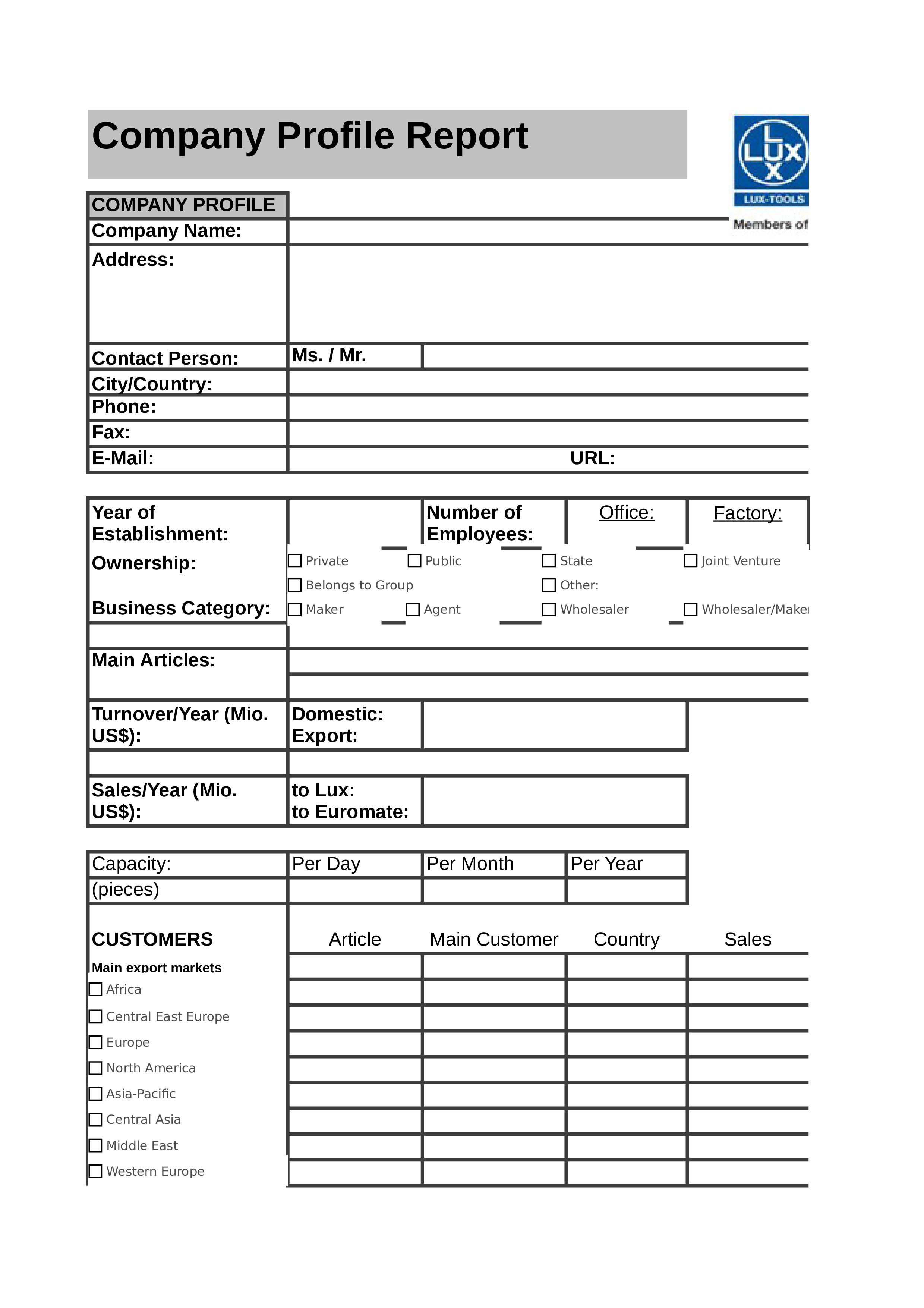 business company template