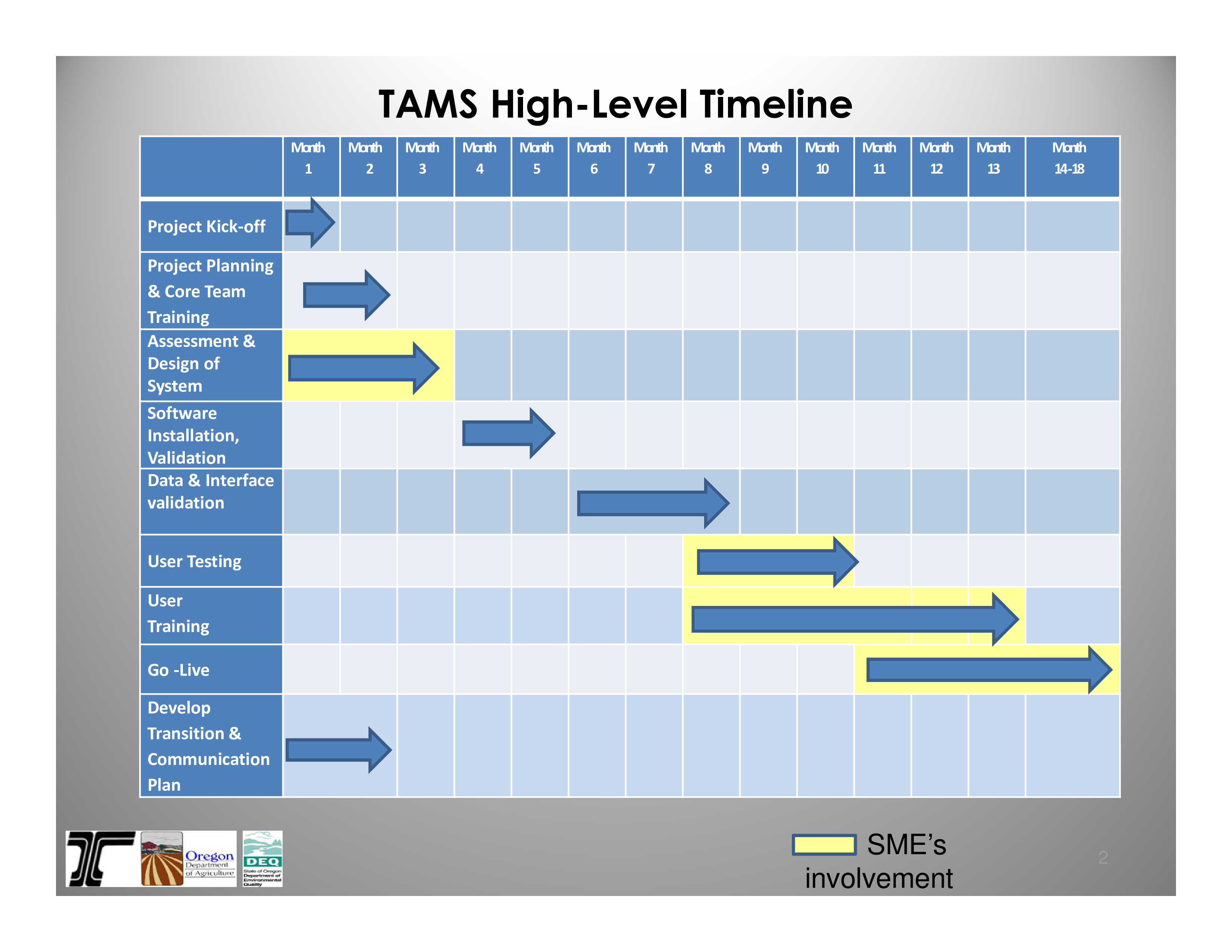 Timeline Matrix Template