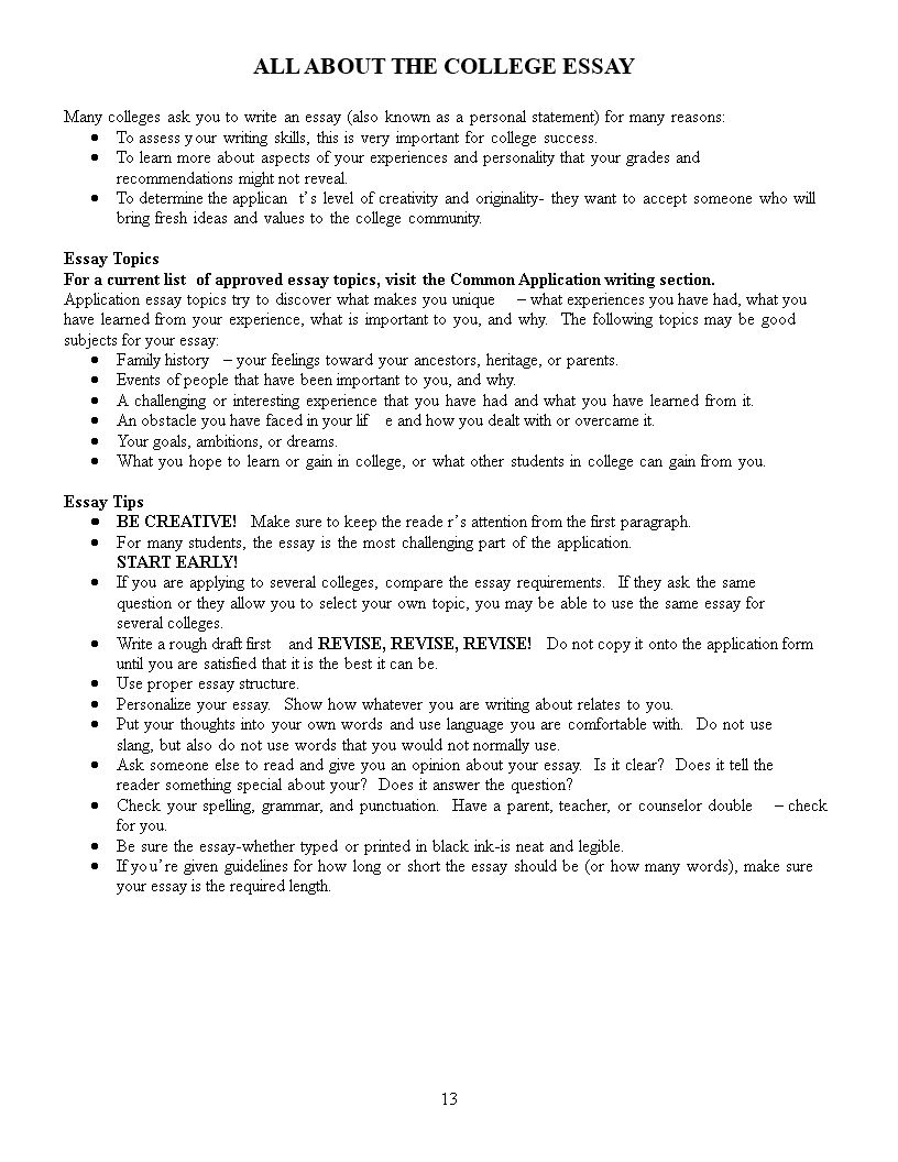 College Essay main image