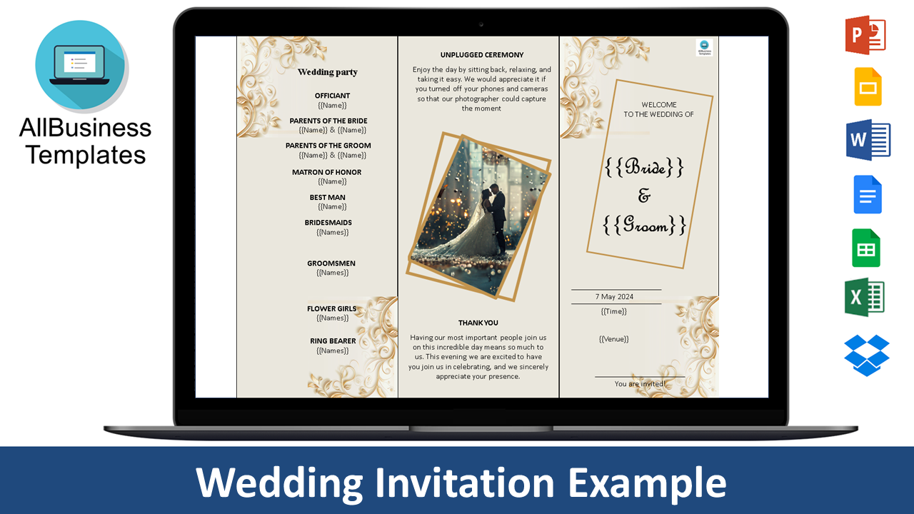 wedding invitation examples Hauptschablonenbild