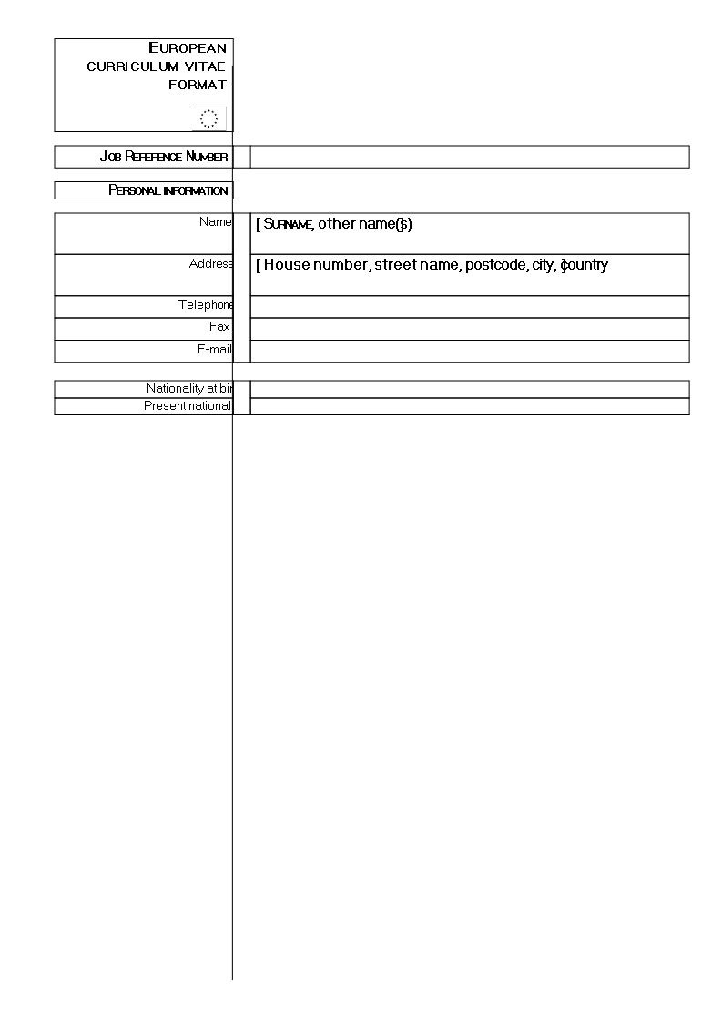 free europass resume template
