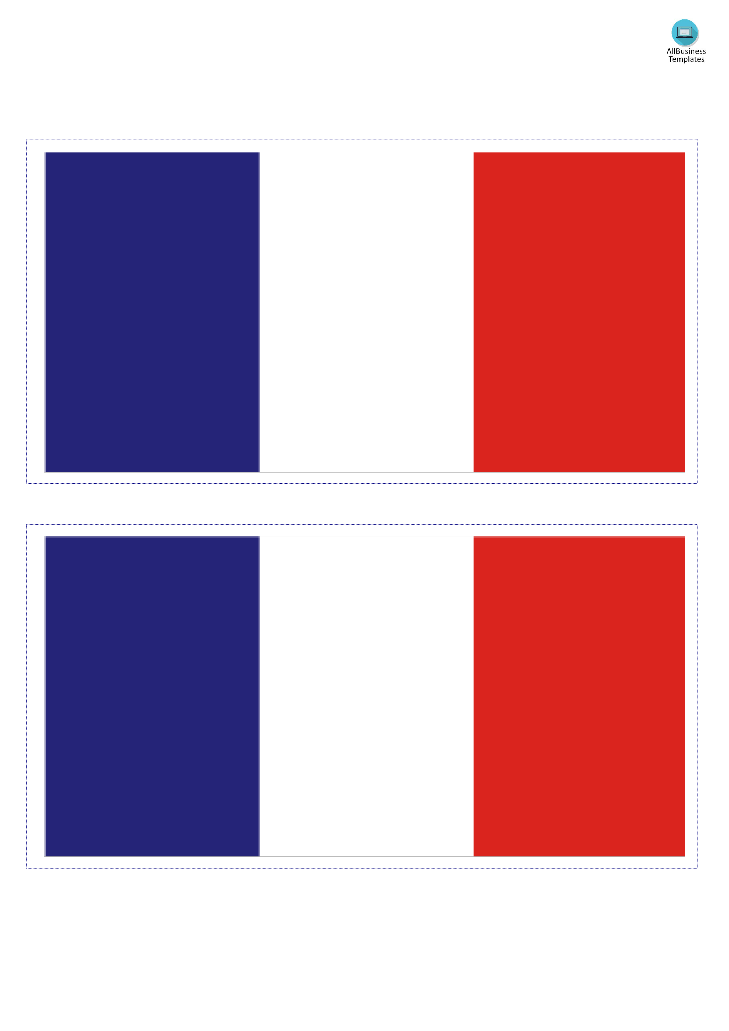 France Flag 模板