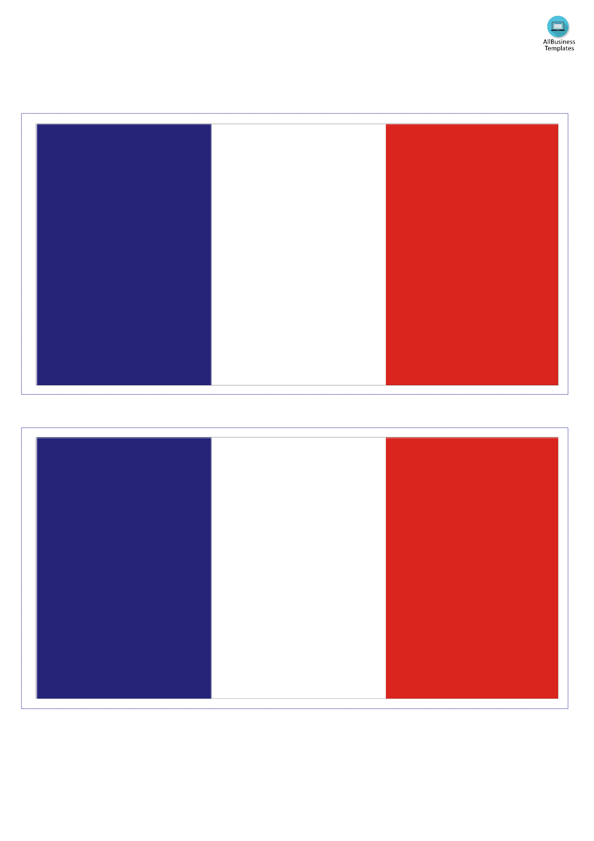 france flag template