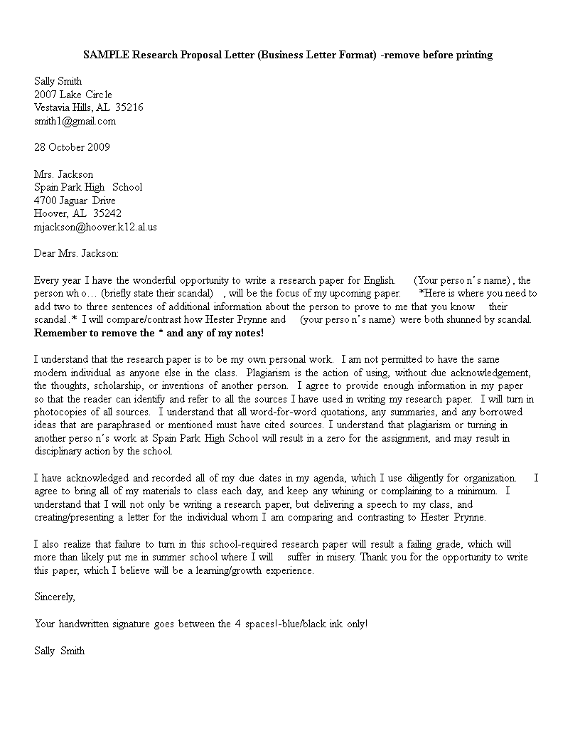 Kostenloses Sample Business Proposal Letter