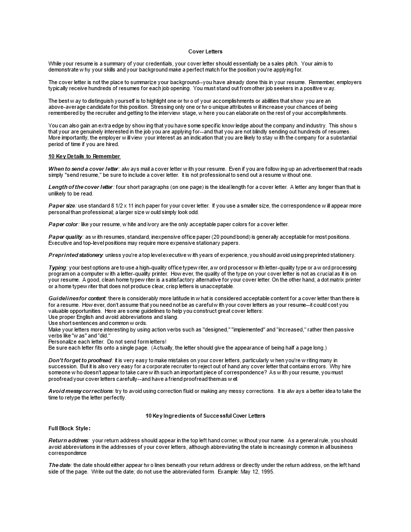 personal statements resume cover letter plantilla imagen principal