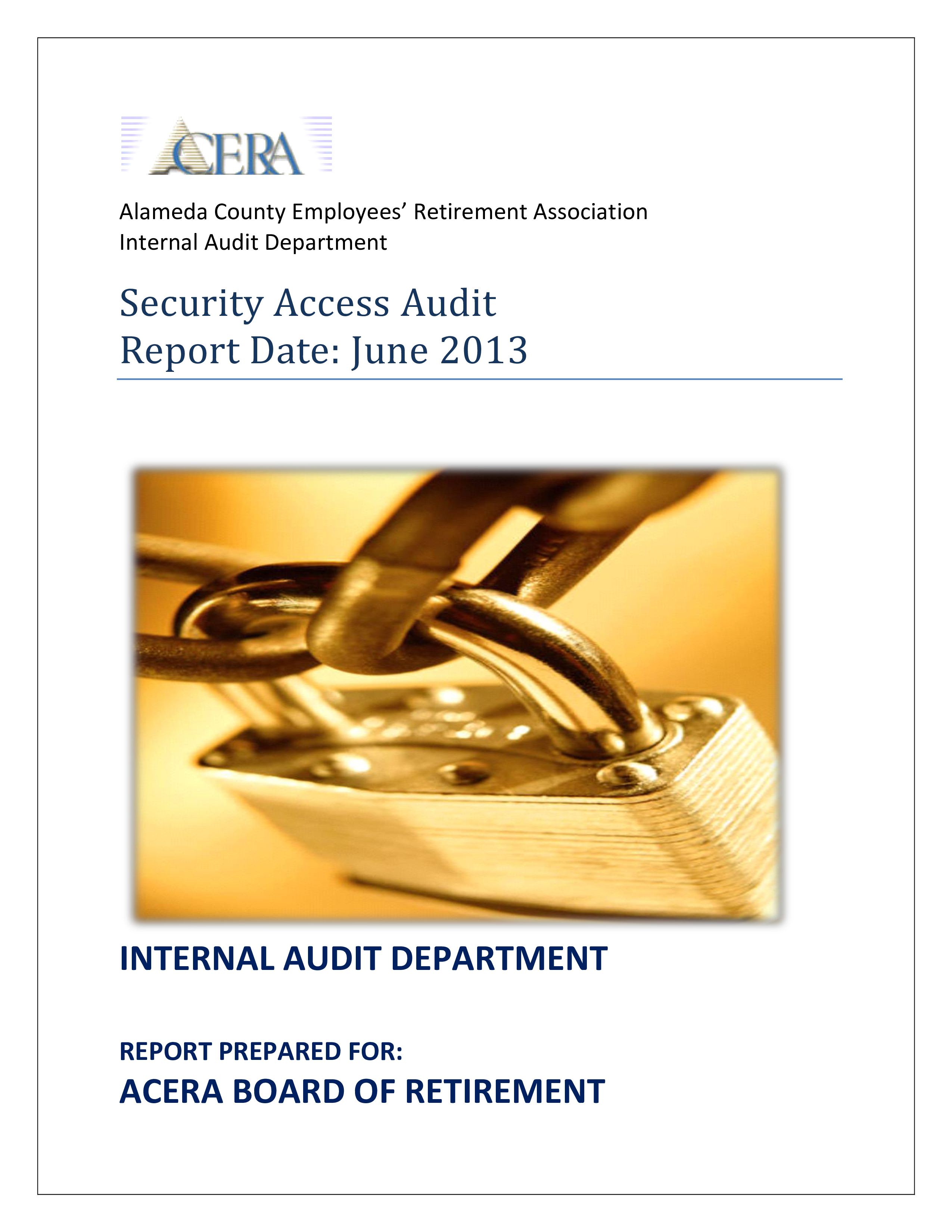 Security Access Audit Report 模板
