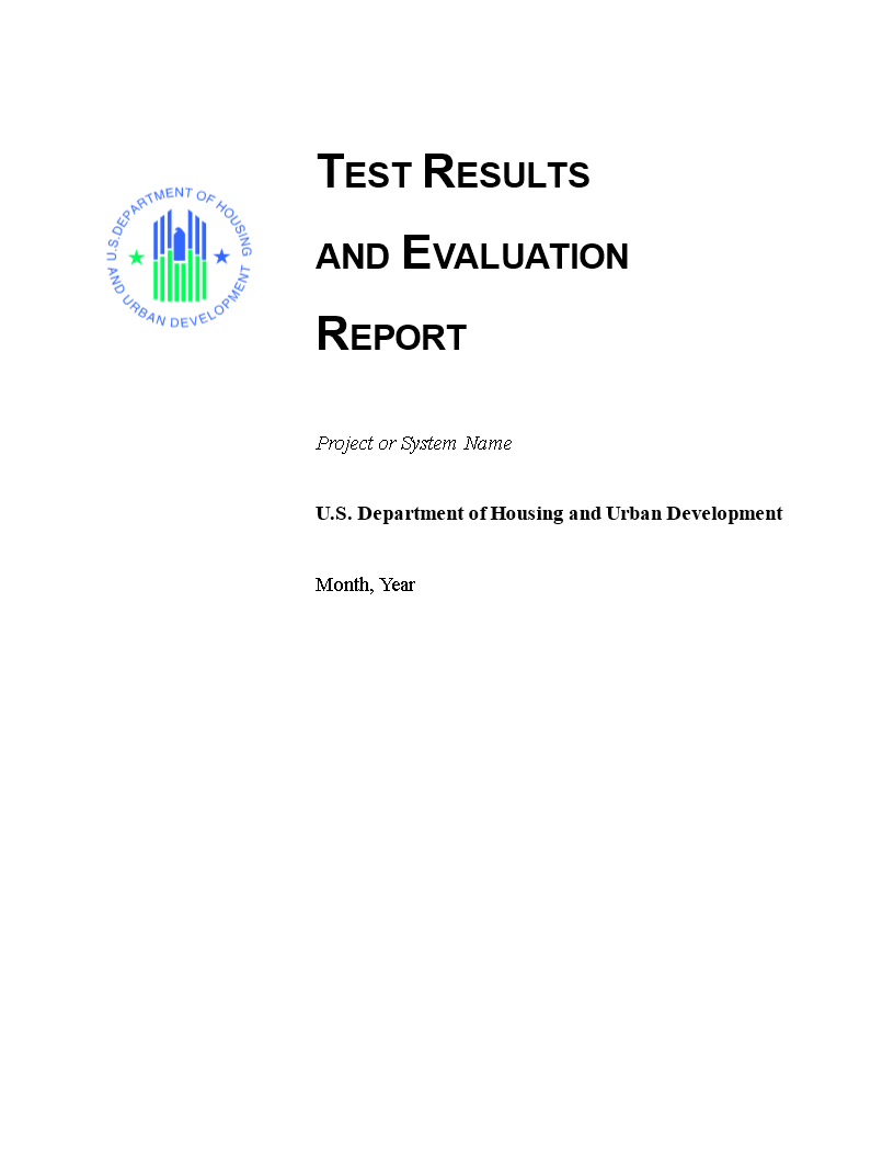 test results and evaluation Hauptschablonenbild