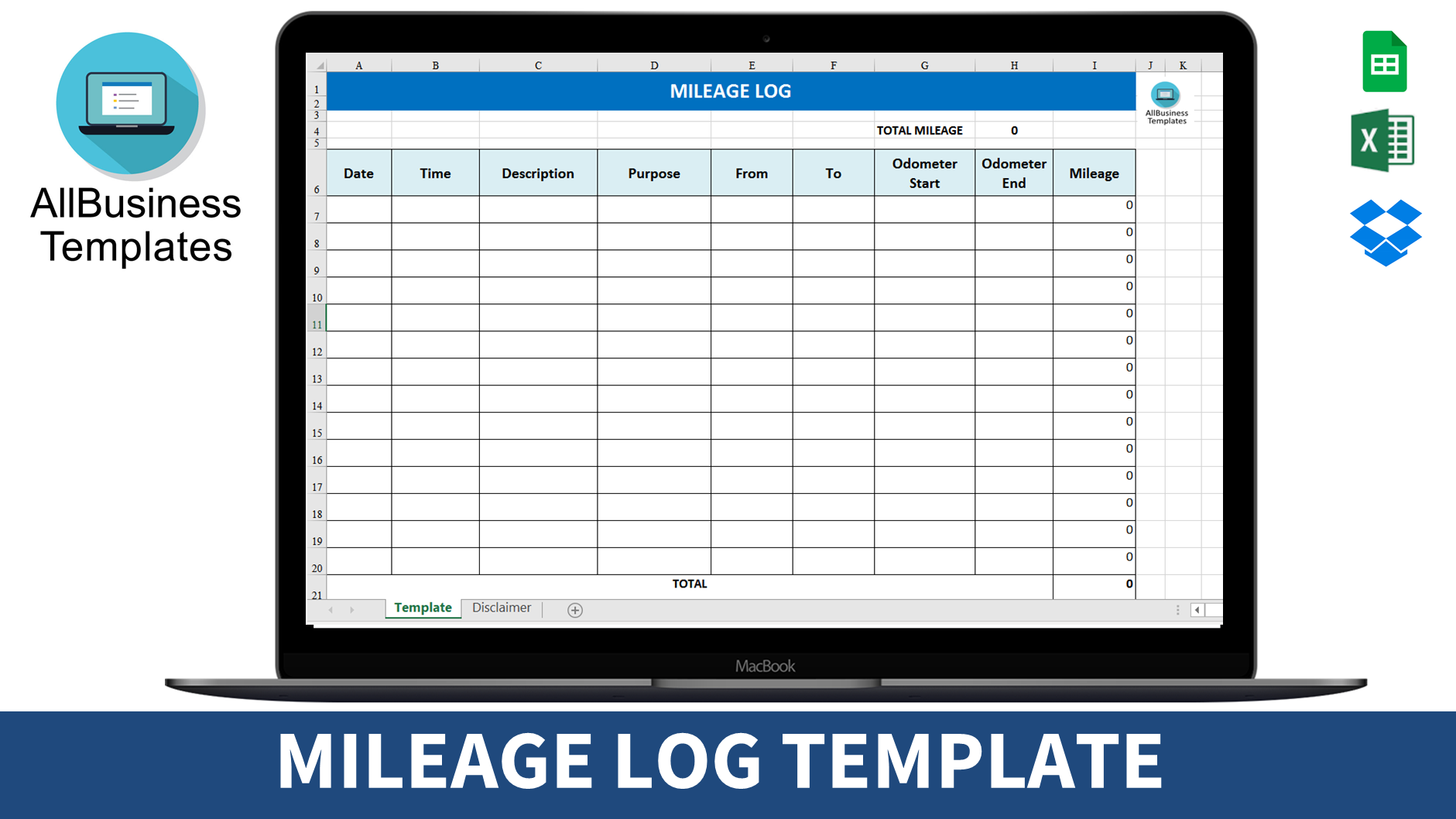 mileage tracker voorbeeld afbeelding 