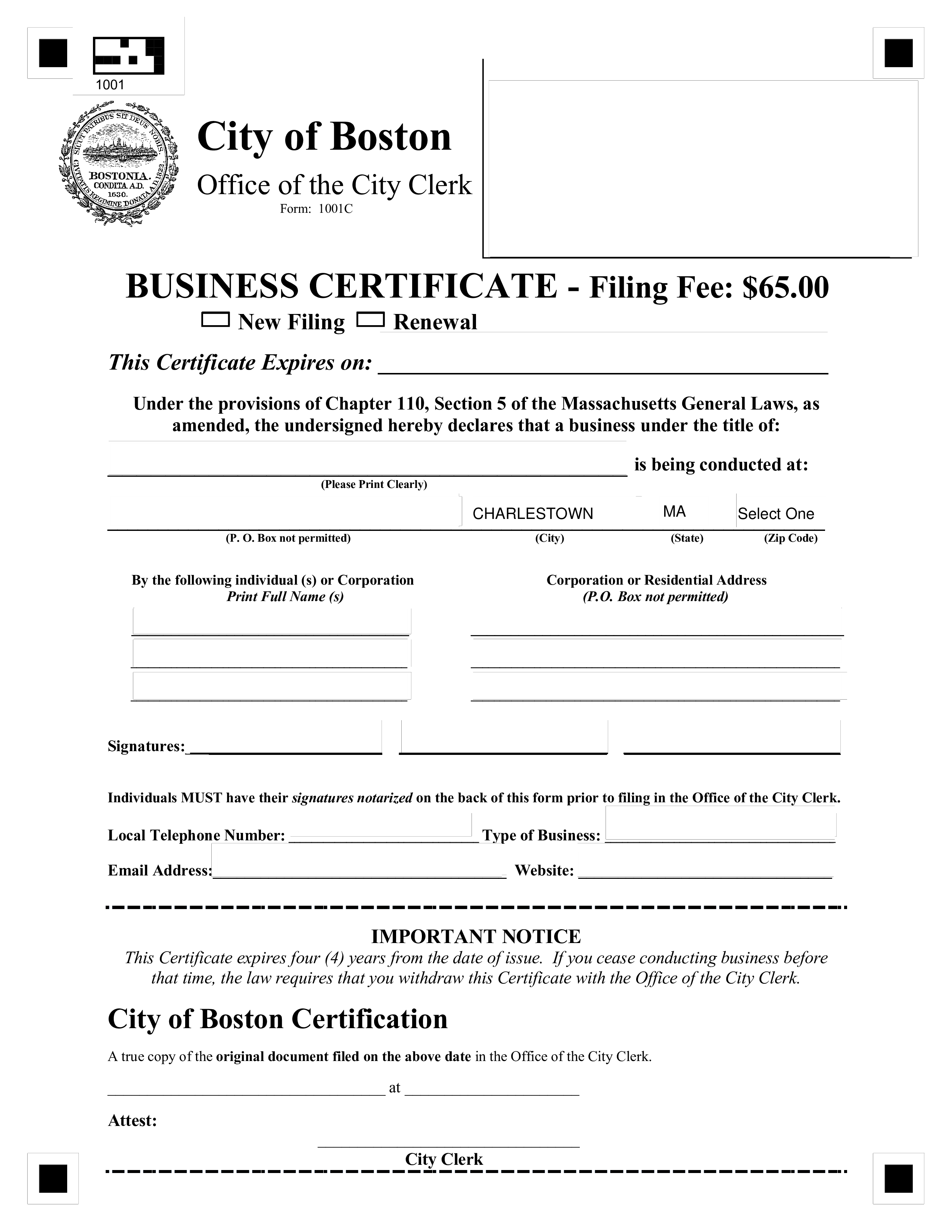 Blank Business Certificate 模板