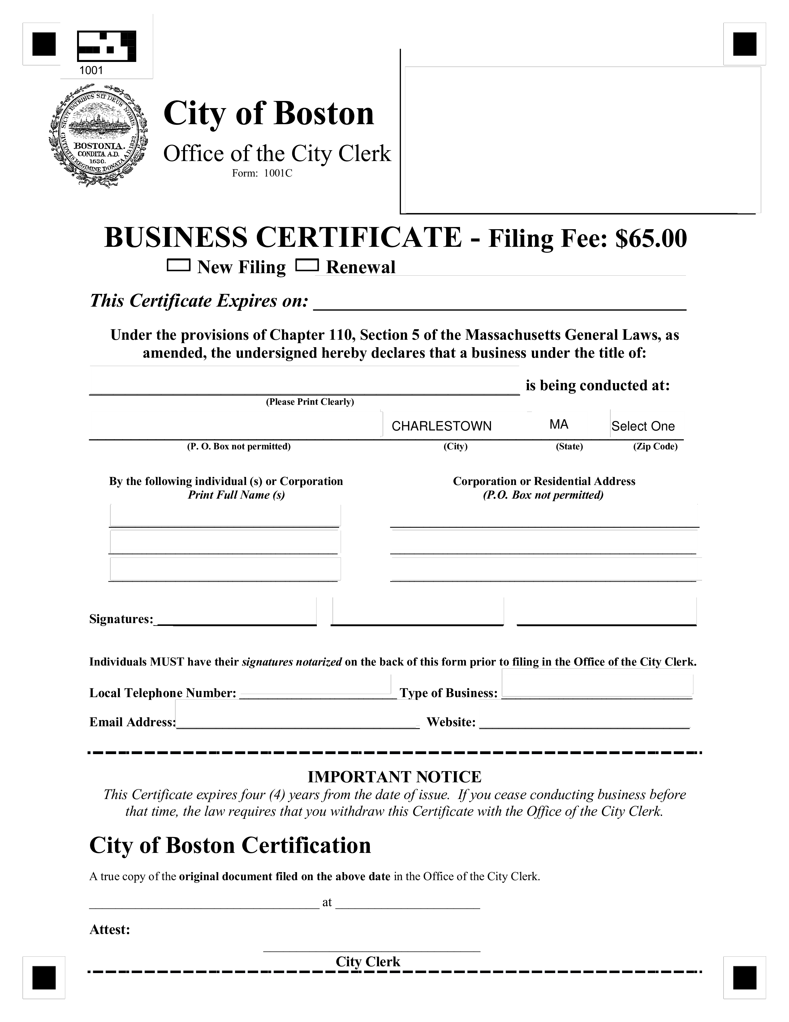 Blank Business Certificate main image