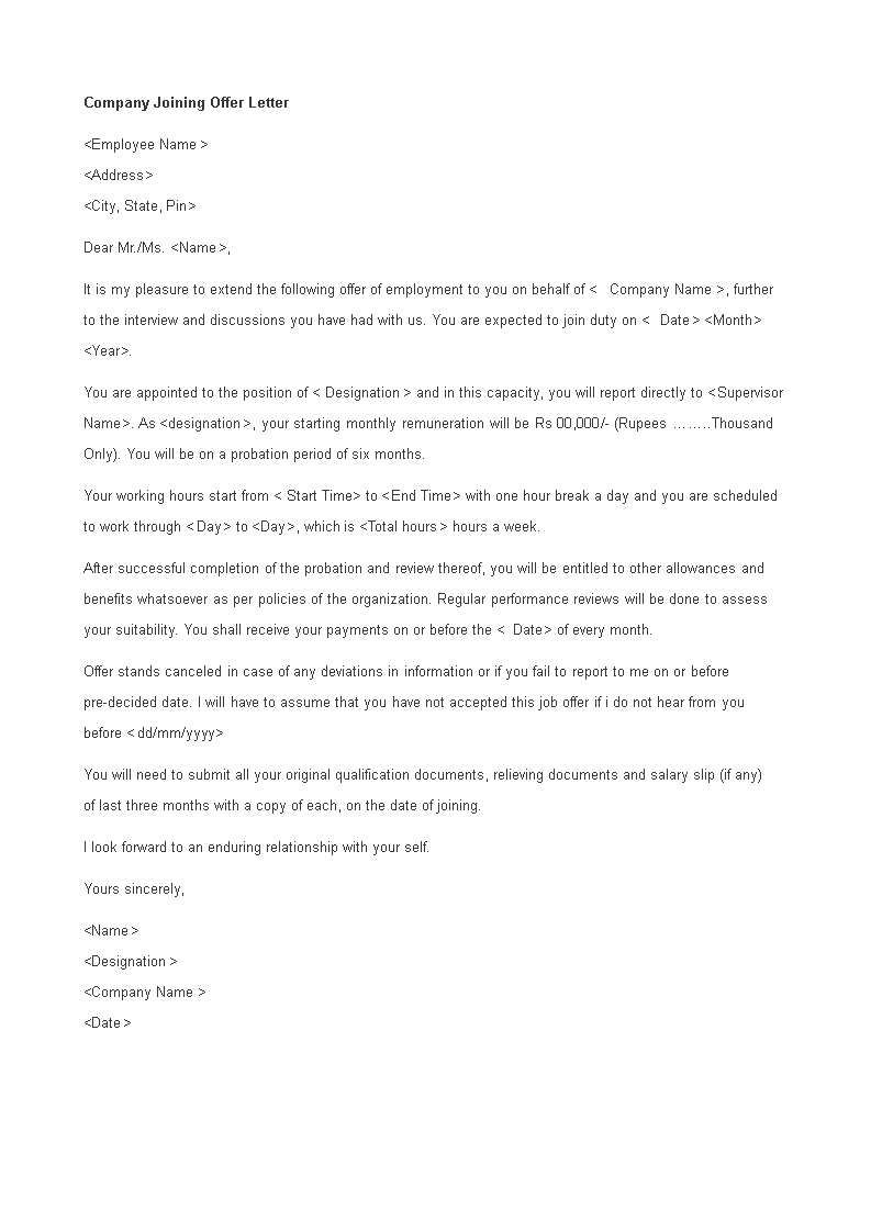 Company Offer Letter - MosOp