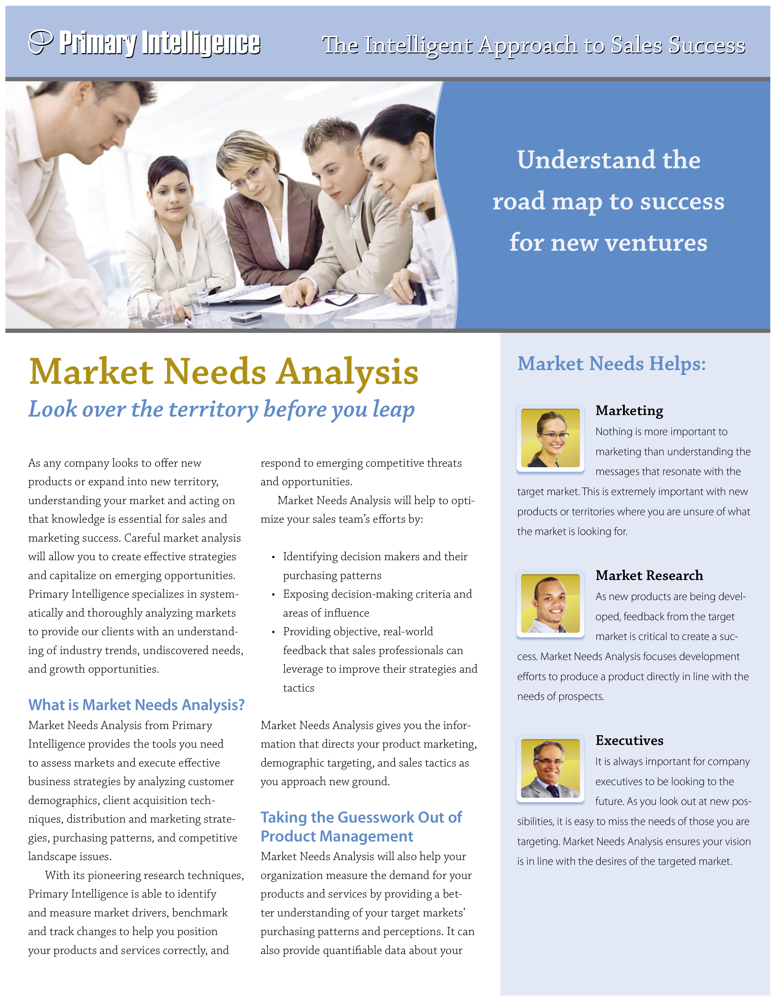 what is market needs in business plan