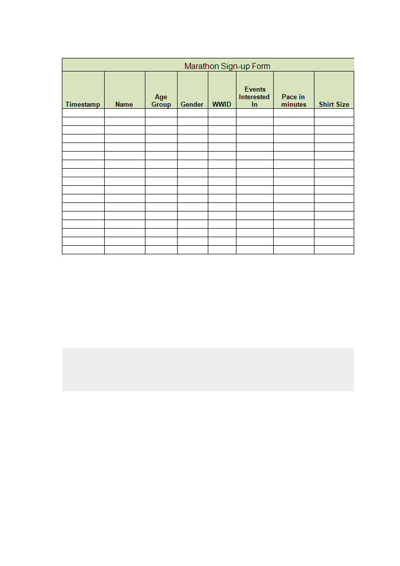 sign-up sheet excel spreadsheet template