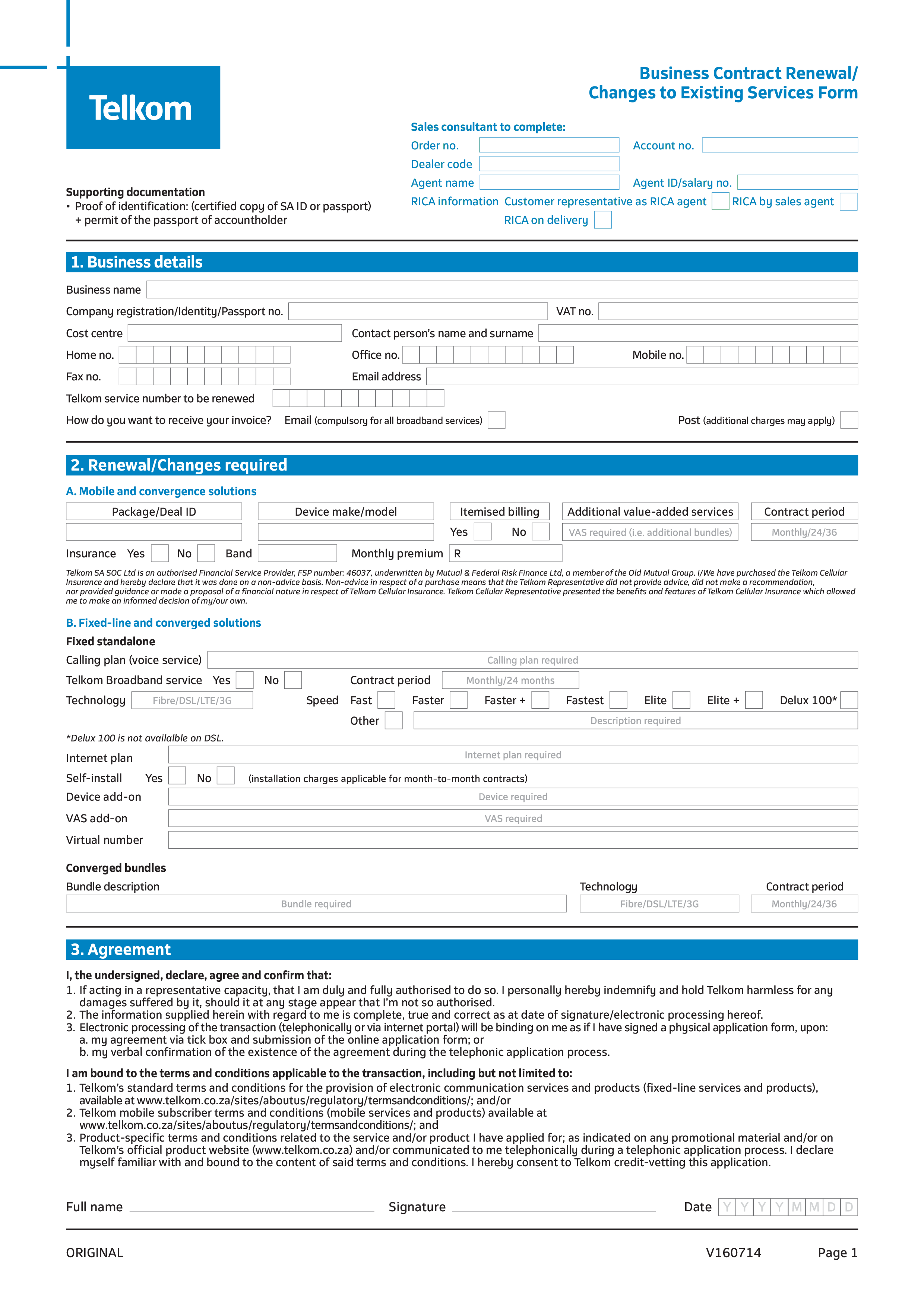 renewal business template