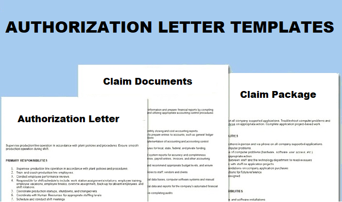 Authorization Letter To Claim