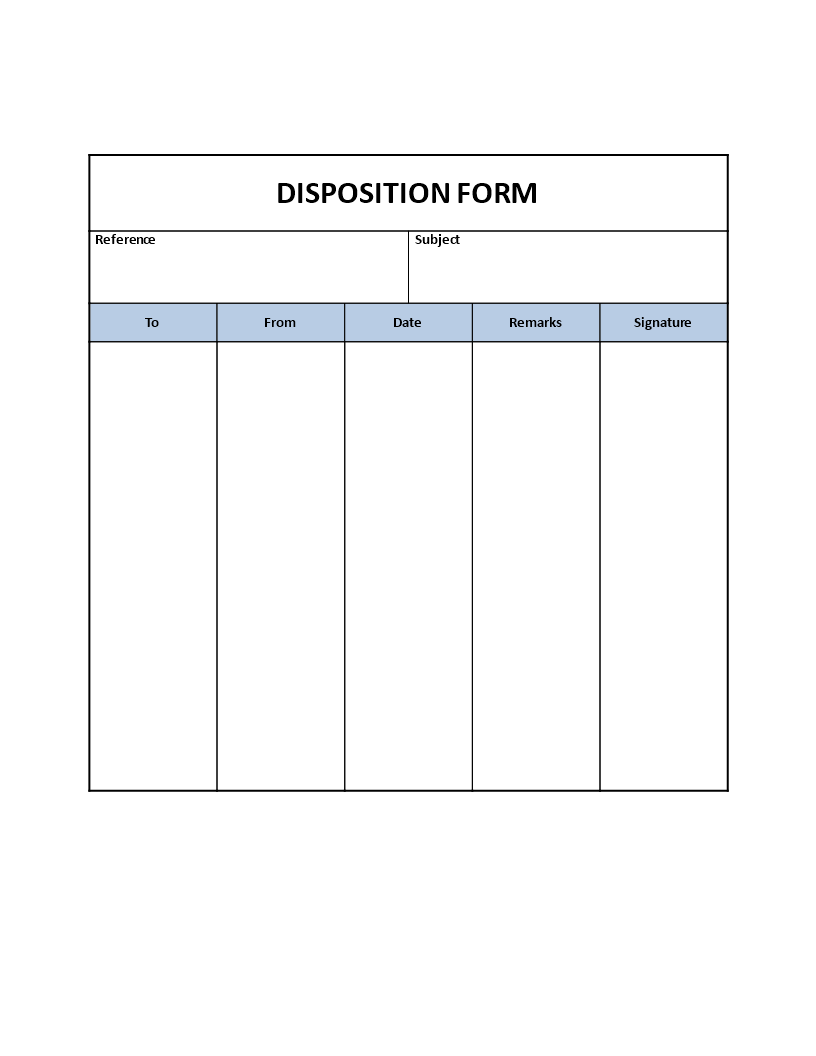 Disposition Form Model main image