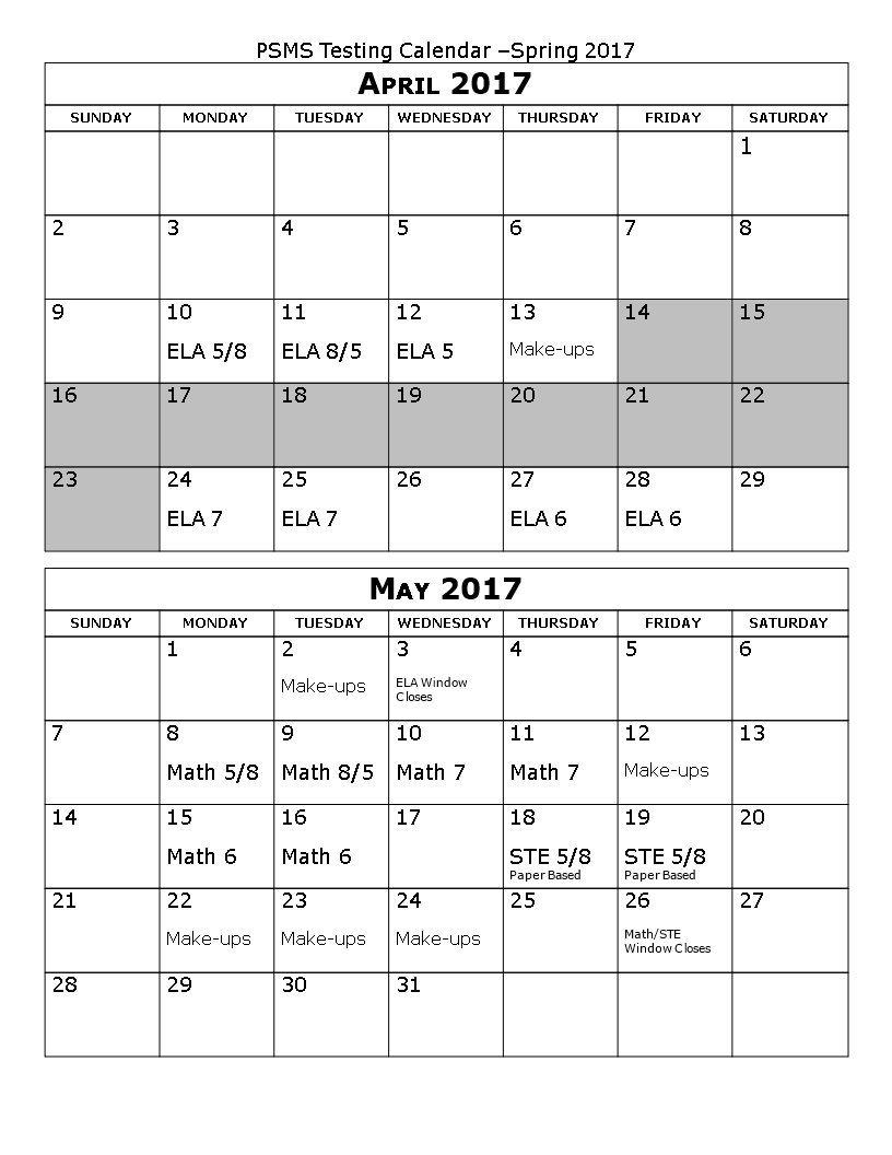 Publisher Calendar 2017 main image