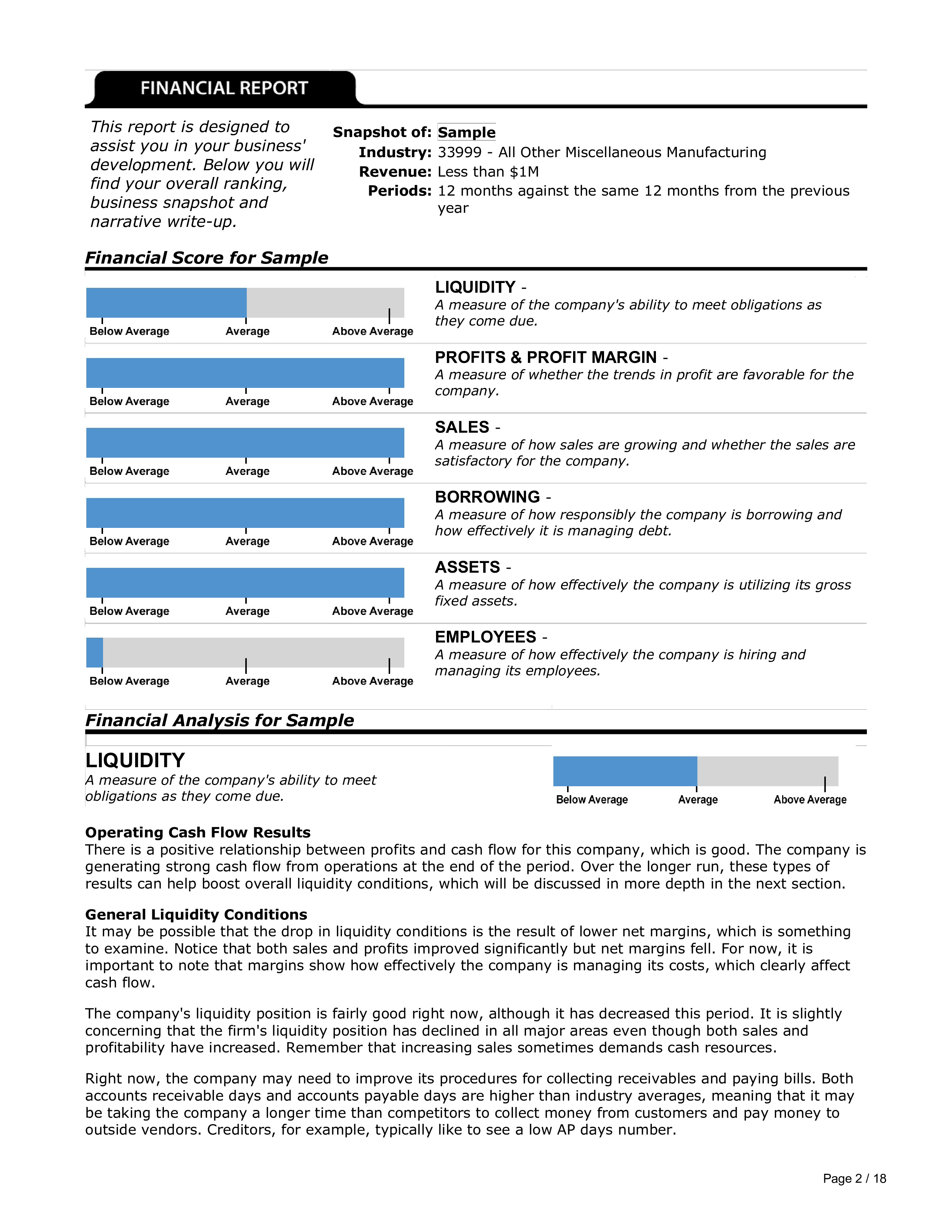 financial analysis template