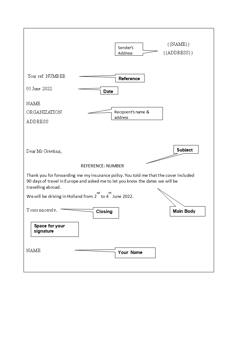 formal business letter writing Hauptschablonenbild