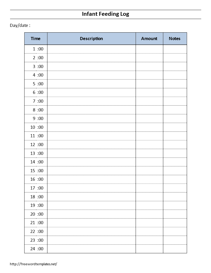 Infant Feeding Log main image