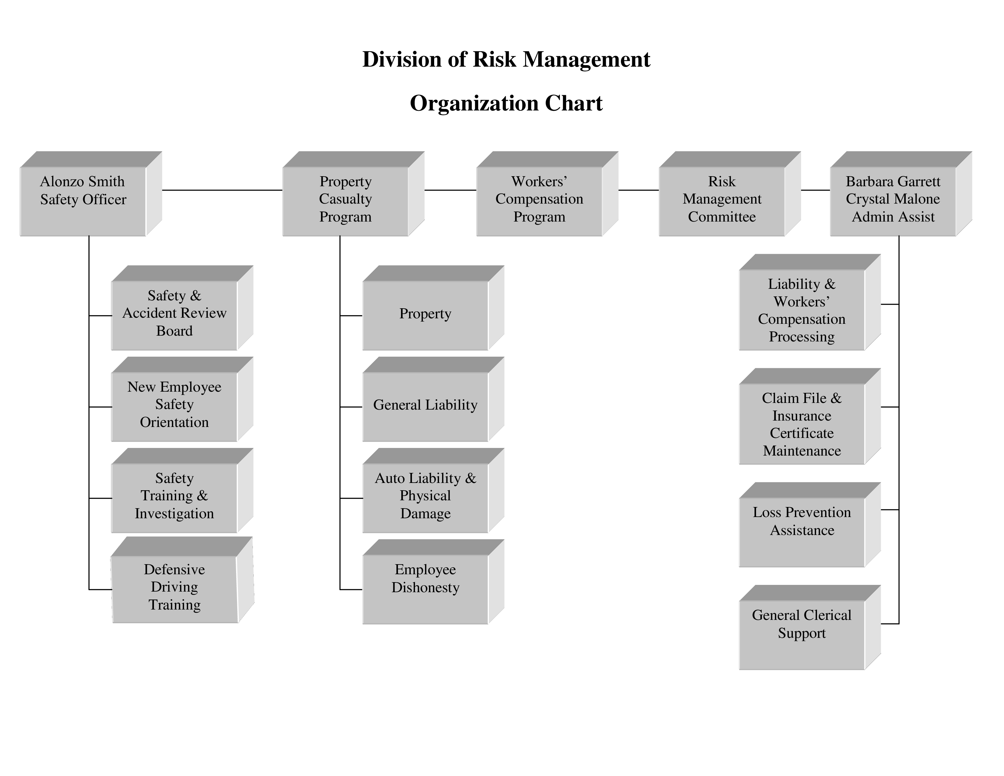 risk management organizational chart modèles