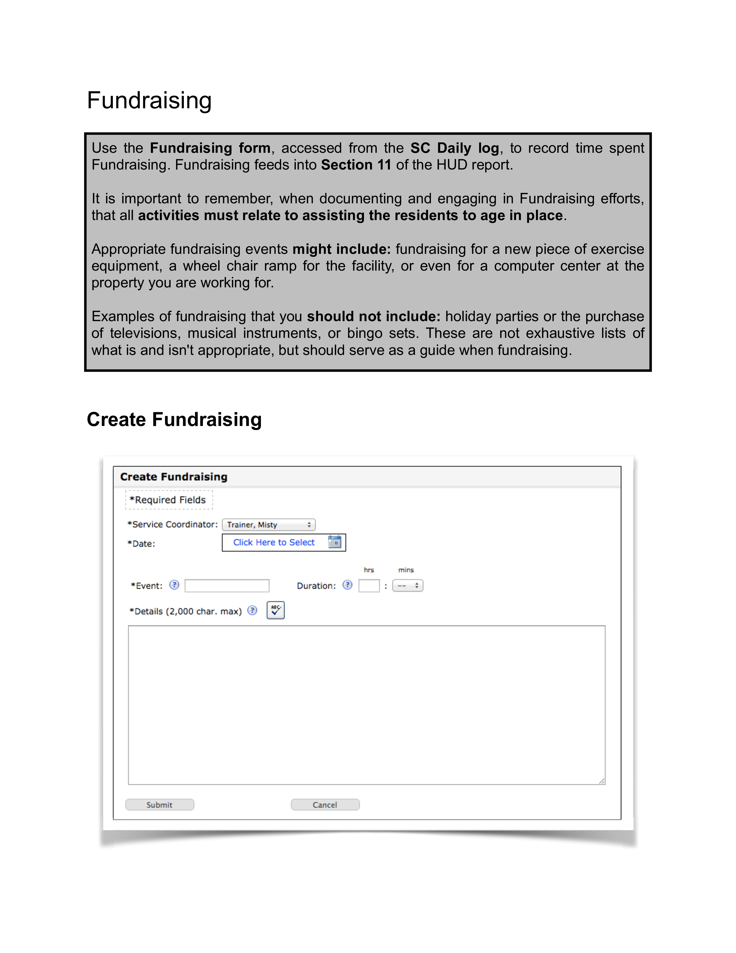 fundraising training manual template