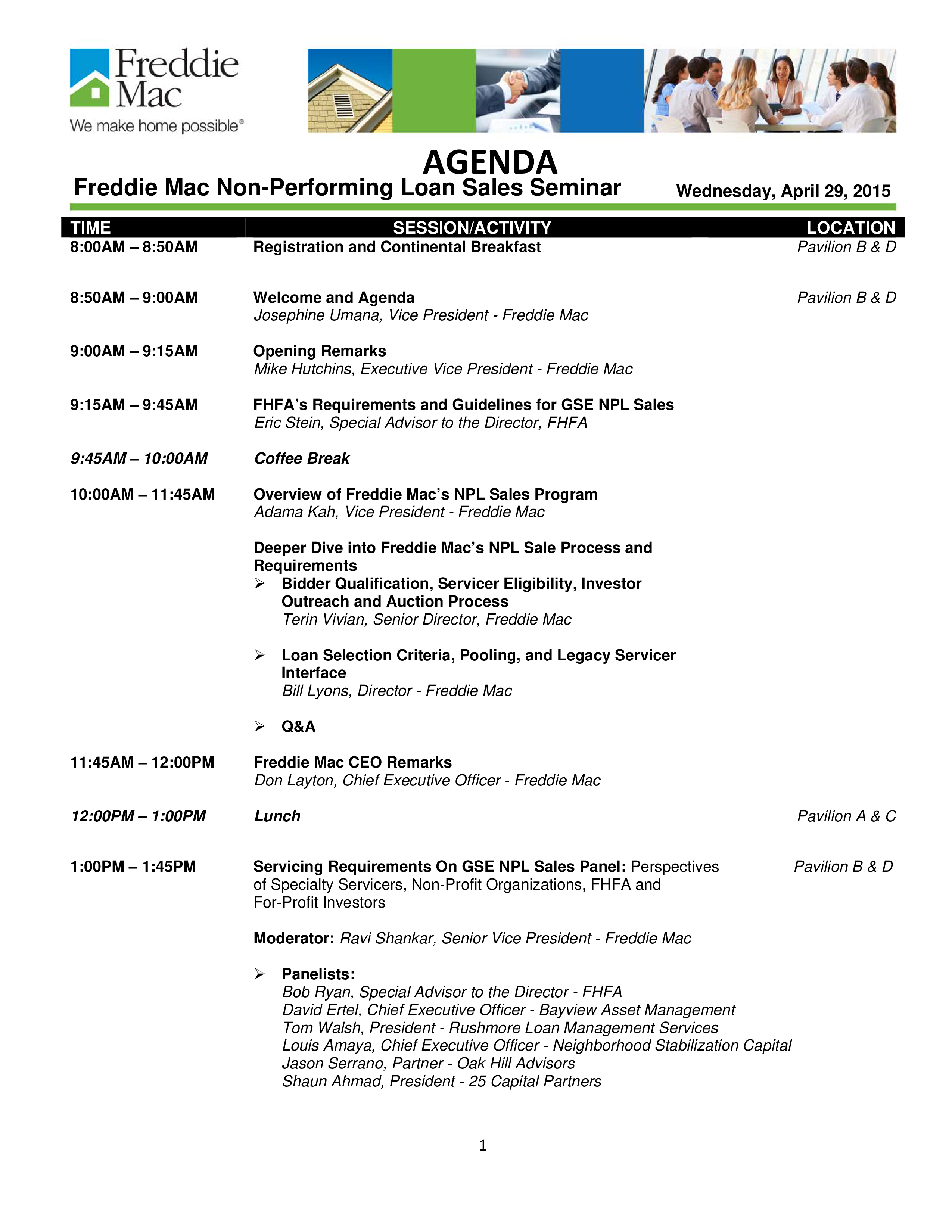 Sales Seminar Agenda main image